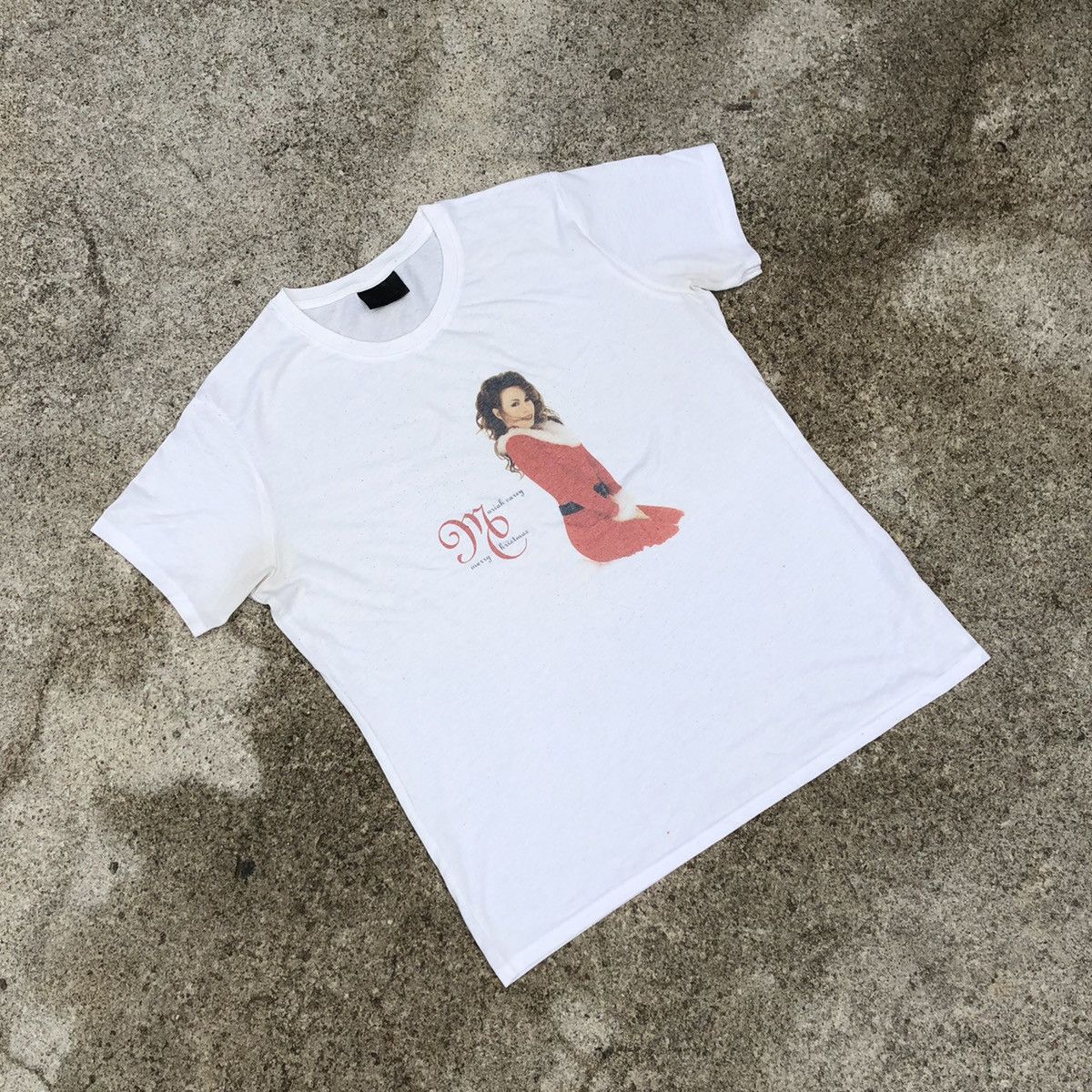Band Tees × Vintage Iconic Mariah Carey Merry Christmas Big Image Promo Tee Size US L / EU 52-54 / 3 - 1 Thumbnail