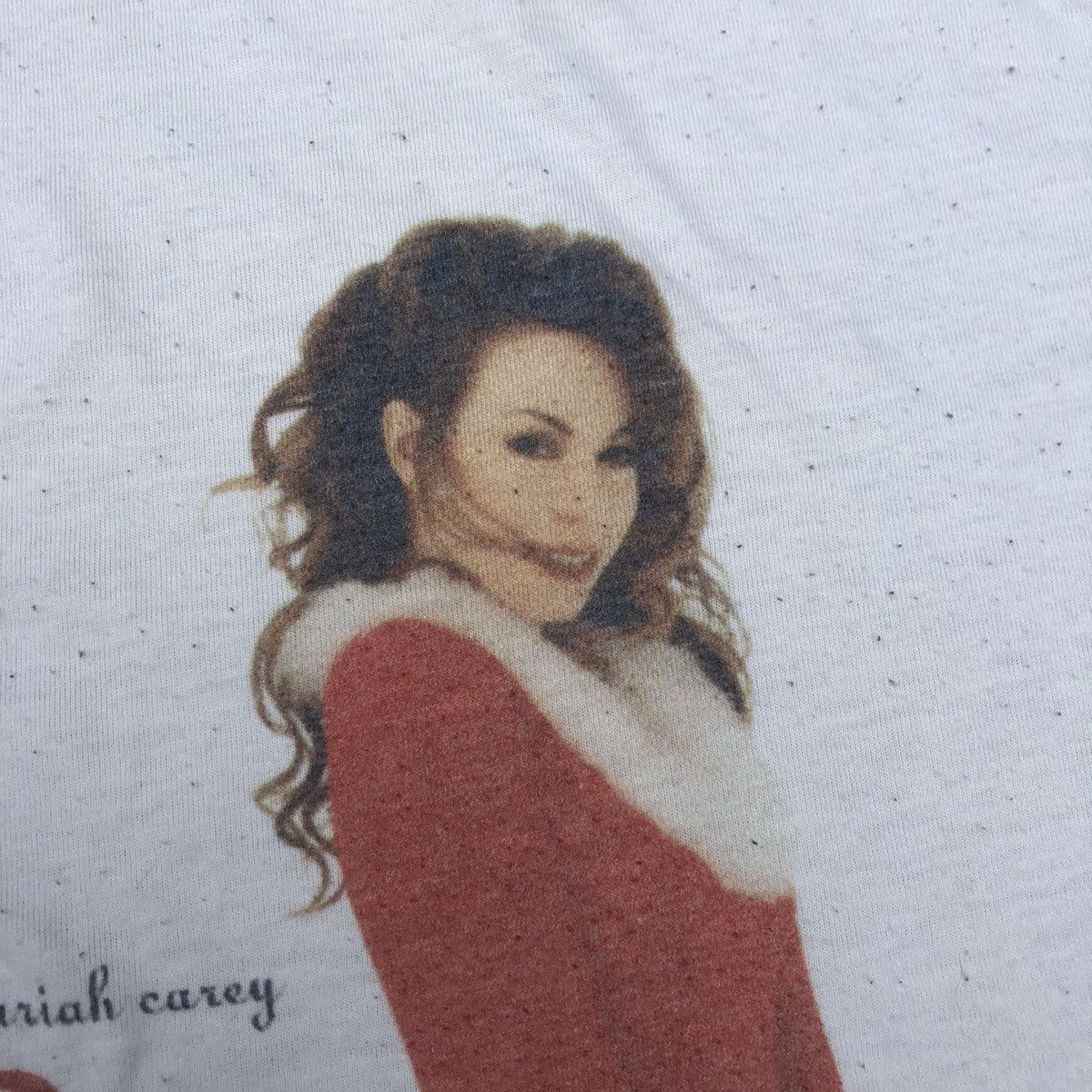 Band Tees × Vintage Iconic Mariah Carey Merry Christmas Big Image Promo Tee Size US L / EU 52-54 / 3 - 4 Thumbnail