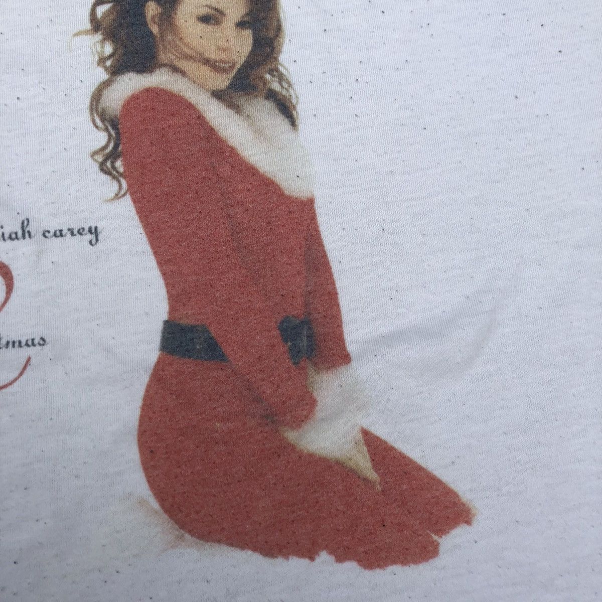 Band Tees × Vintage Iconic Mariah Carey Merry Christmas Big Image Promo Tee Size US L / EU 52-54 / 3 - 5 Thumbnail