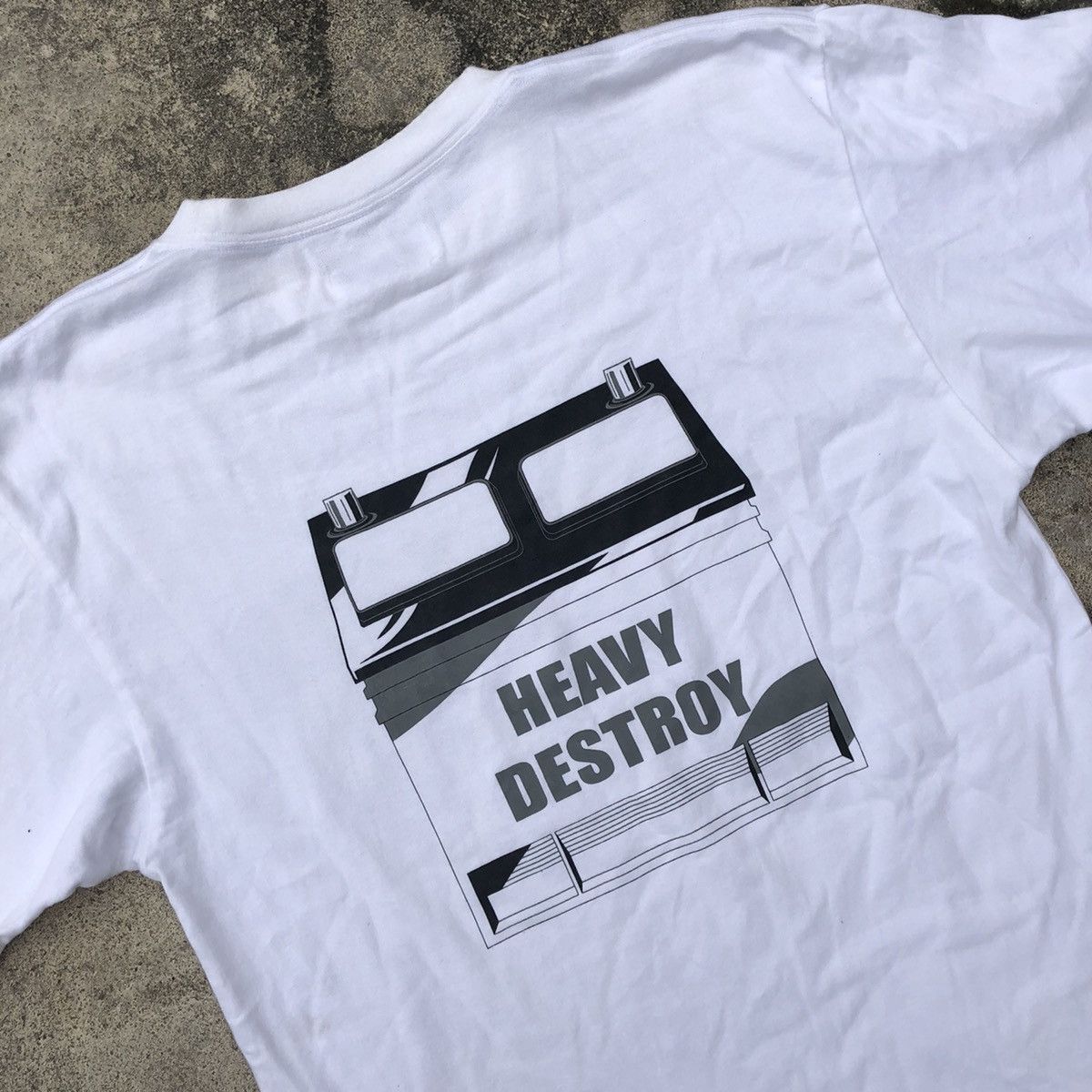 Japanese Brand × Vintage Rare Japanese Brand Destroyder Heavy Destroy Big Print Tee Size US S / EU 44-46 / 1 - 4 Thumbnail