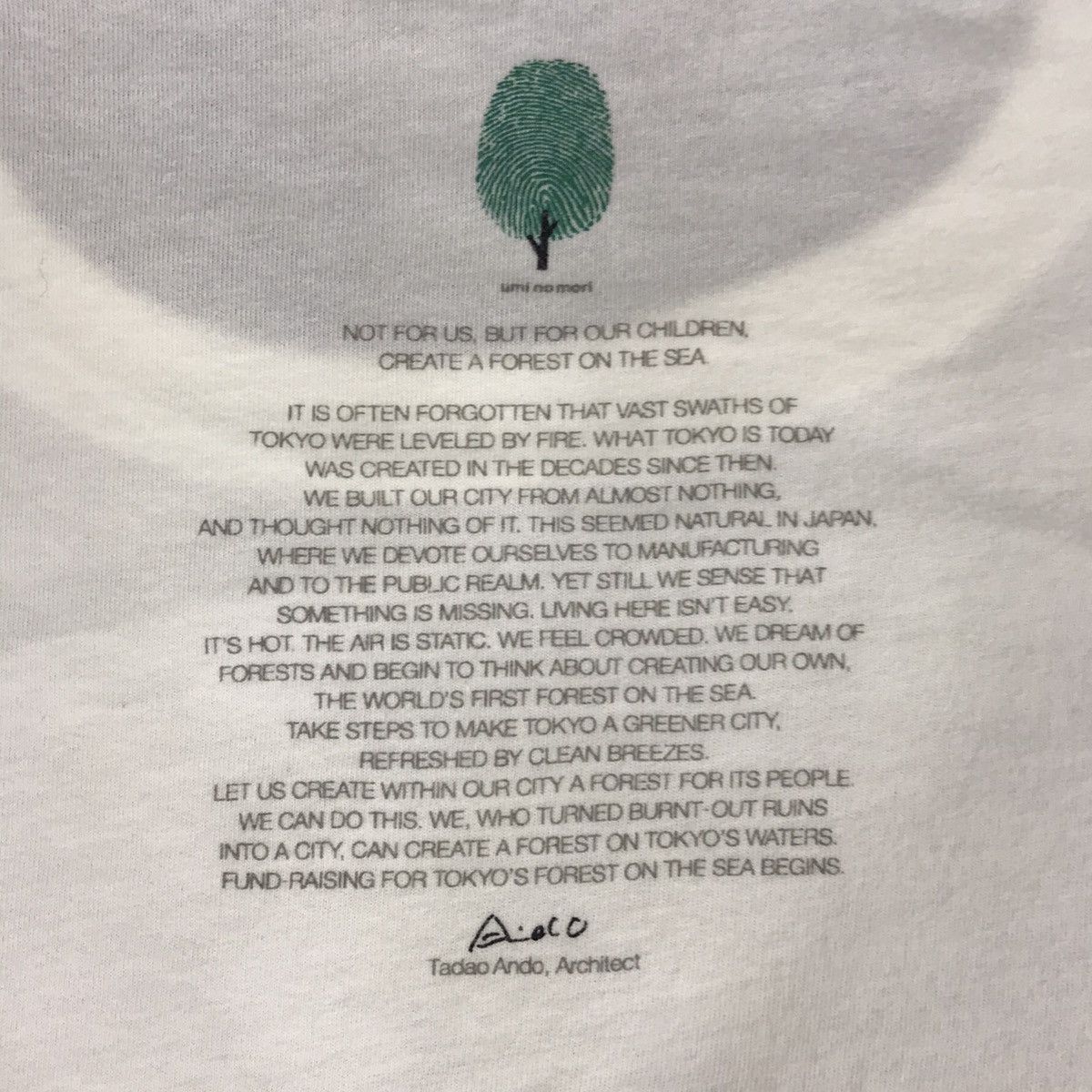 Japanese Brand Umi No Mori Save Forest For Children Future Printed Tee Size S / US 4 / IT 40 - 5 Thumbnail