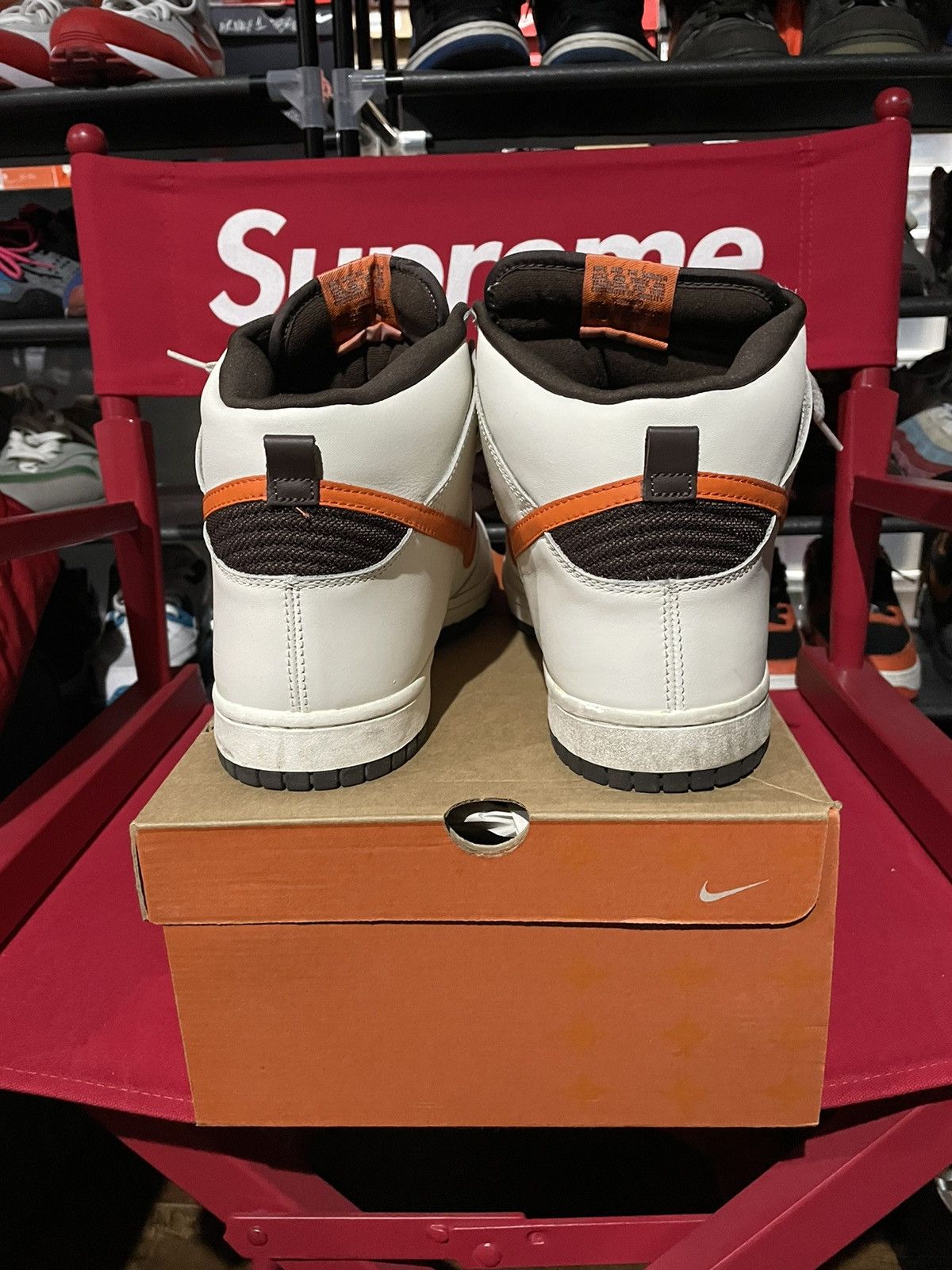 Nike Dunk High Sail | Orange Blaze-Baroque Brwn Size US 13 / EU 46 - 4 Thumbnail