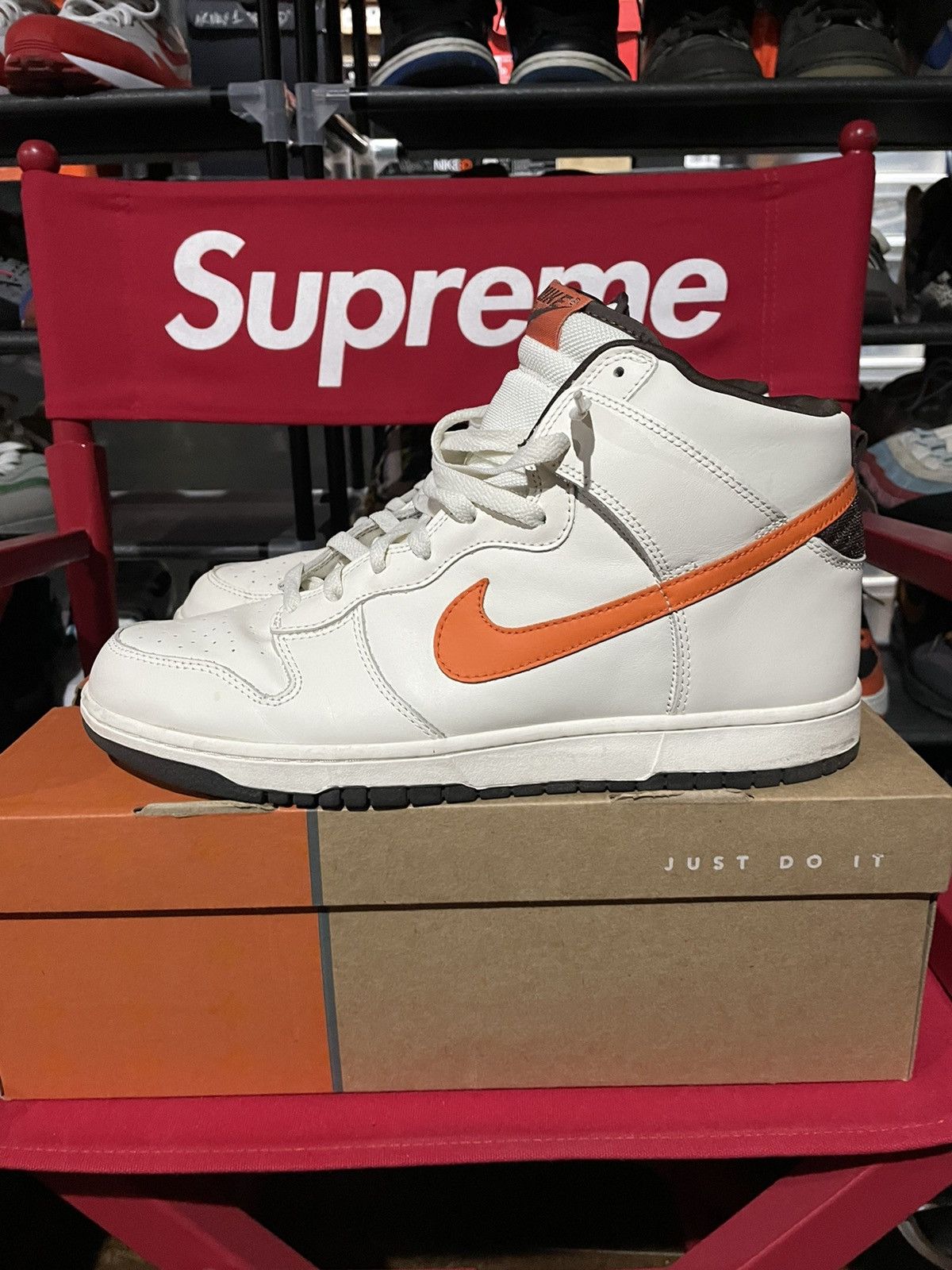 Nike Dunk High Sail | Orange Blaze-Baroque Brwn Size US 13 / EU 46 - 5 Thumbnail