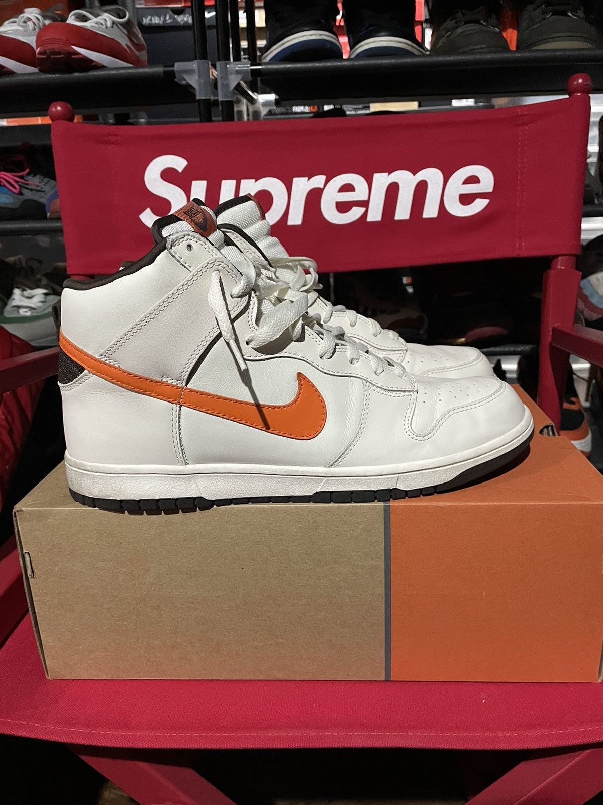 Nike Dunk High Sail | Orange Blaze-Baroque Brwn Size US 13 / EU 46 - 3 Thumbnail