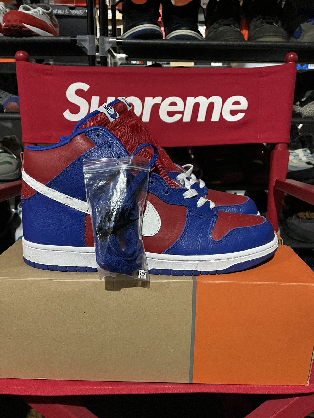 Nike Dunk High “CLIPPERS” Sport Royal/ White-Varsity Red Size US 13 / EU 46 - 4 Thumbnail