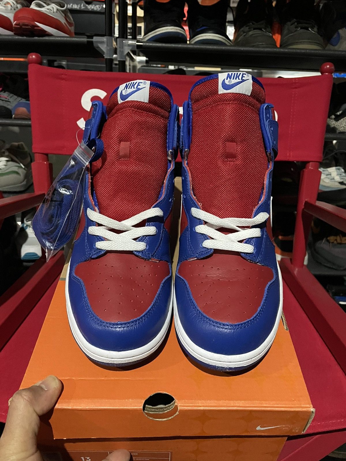 Nike Dunk High “CLIPPERS” Sport Royal/ White-Varsity Red Size US 13 / EU 46 - 3 Thumbnail