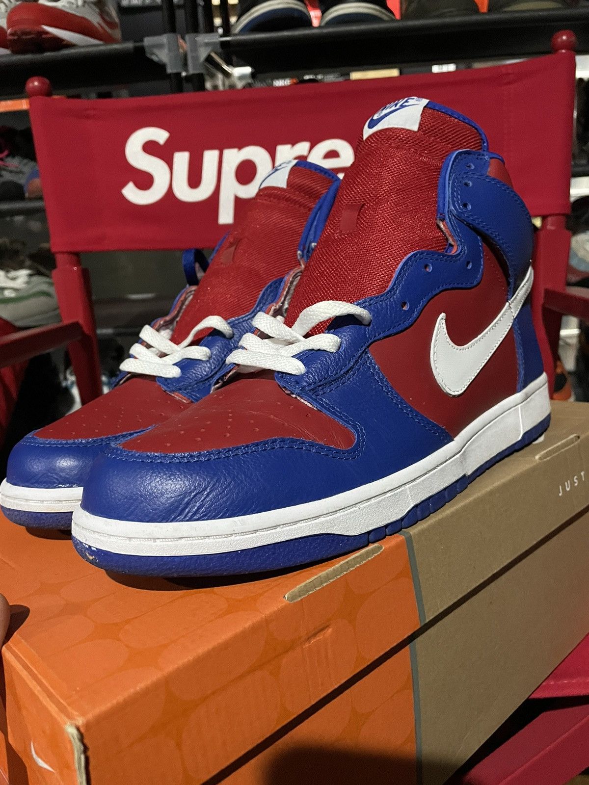 Nike Dunk High “CLIPPERS” Sport Royal/ White-Varsity Red Size US 13 / EU 46 - 8 Thumbnail