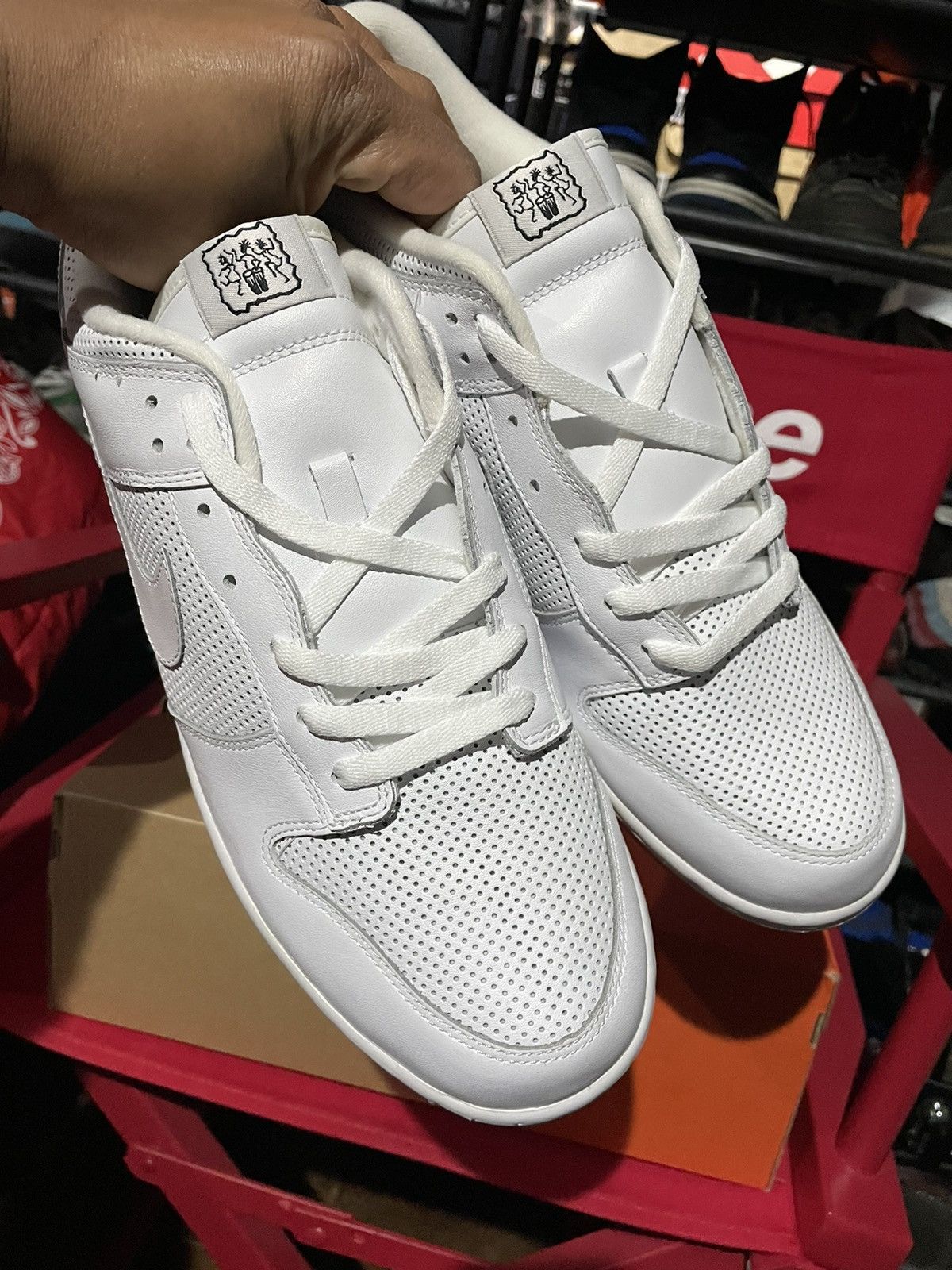 Nike Dunk Low White | White-Black (Gum O | S) Size US 13 / EU 46 - 8 Thumbnail