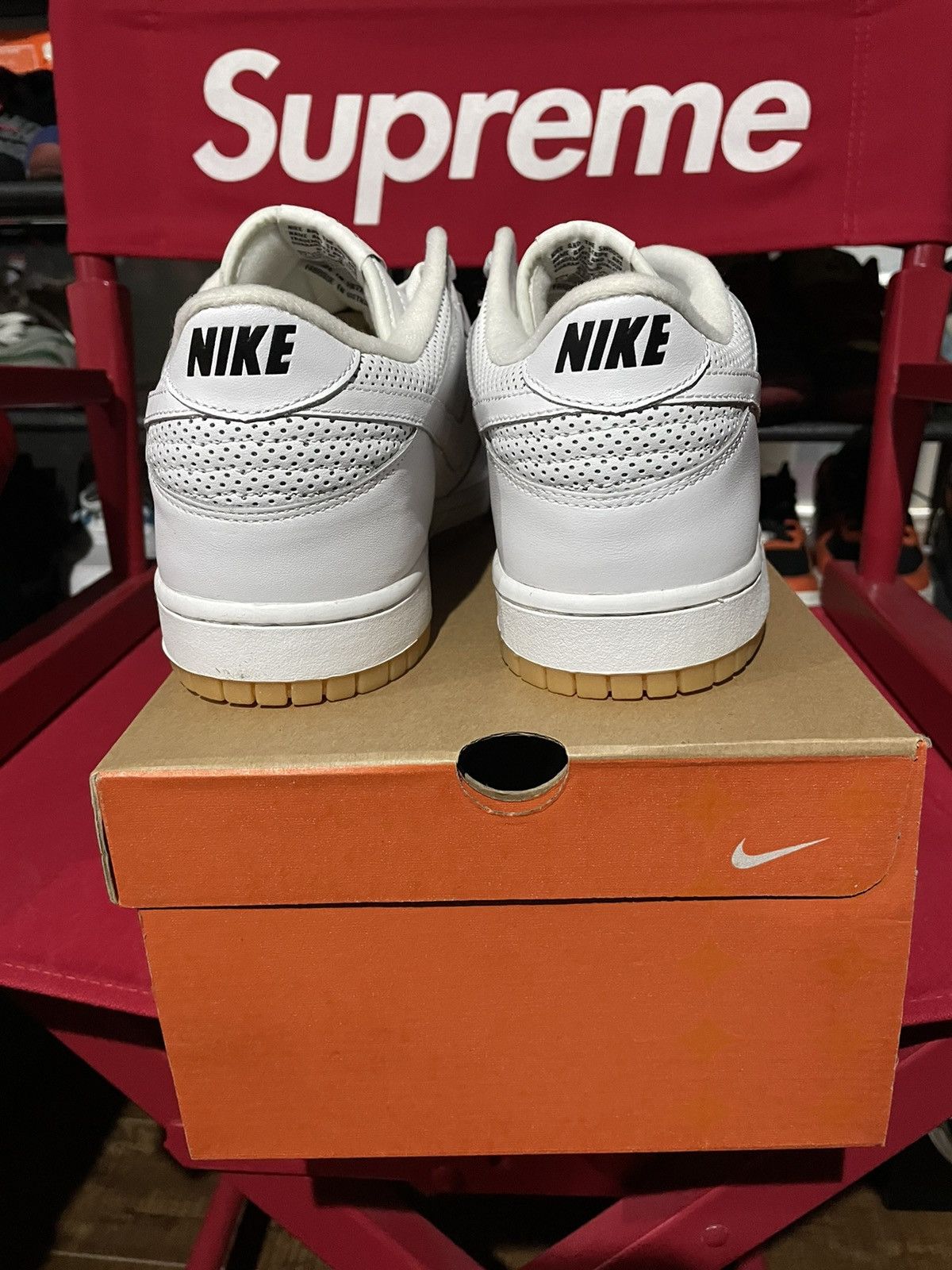 Nike Dunk Low White | White-Black (Gum O | S) Size US 13 / EU 46 - 6 Thumbnail