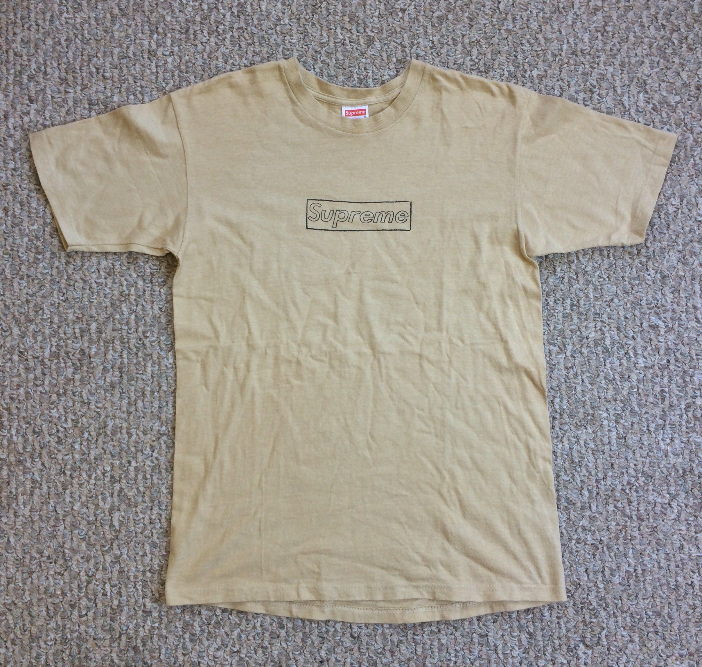 Supreme Tan Box Logo Tee | Grailed