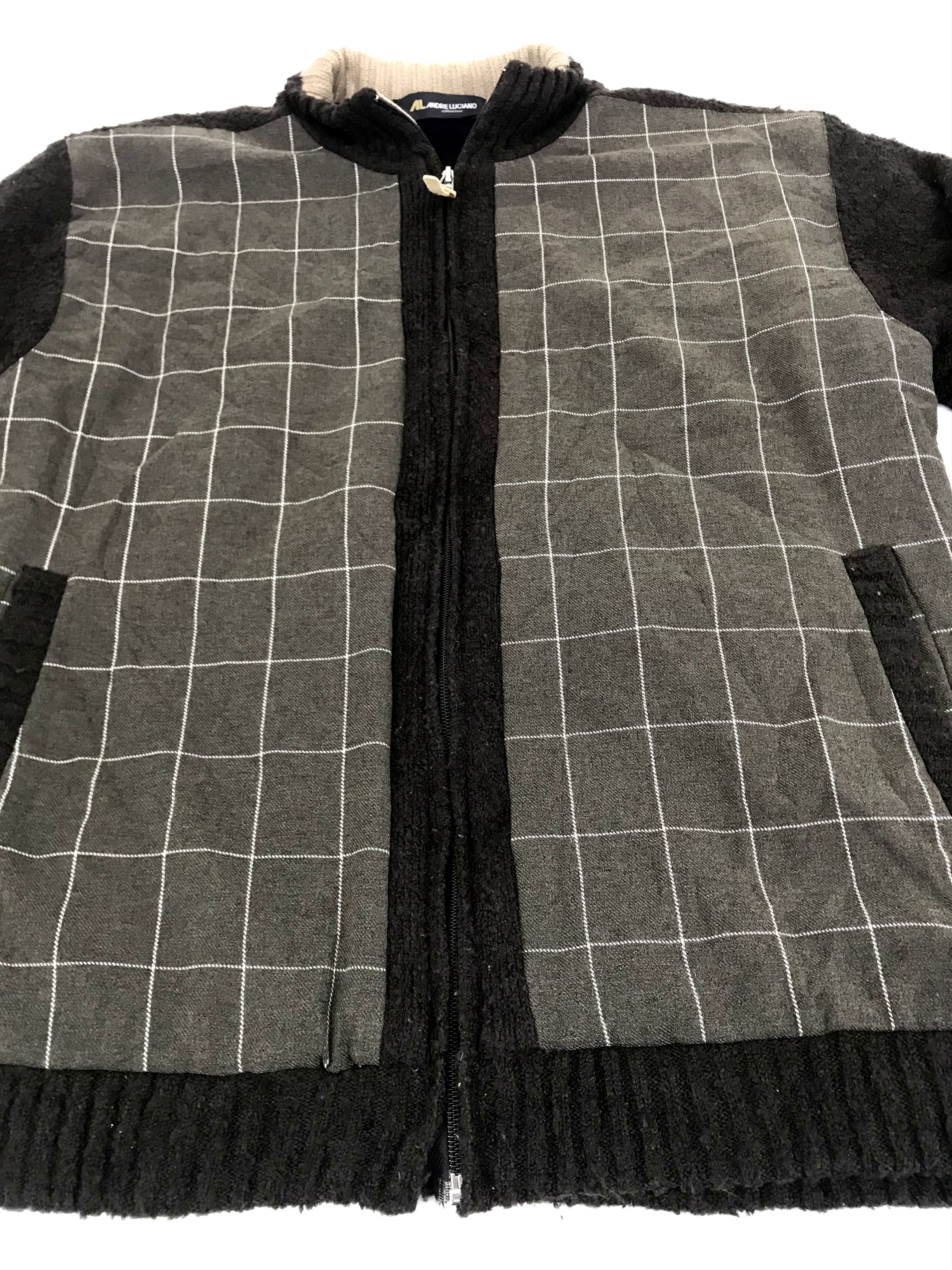 Andreluciano AL AndreLuciano Padded Jacket Square Plaid Check Sherpa Size US L / EU 52-54 / 3 - 2 Thumbnail