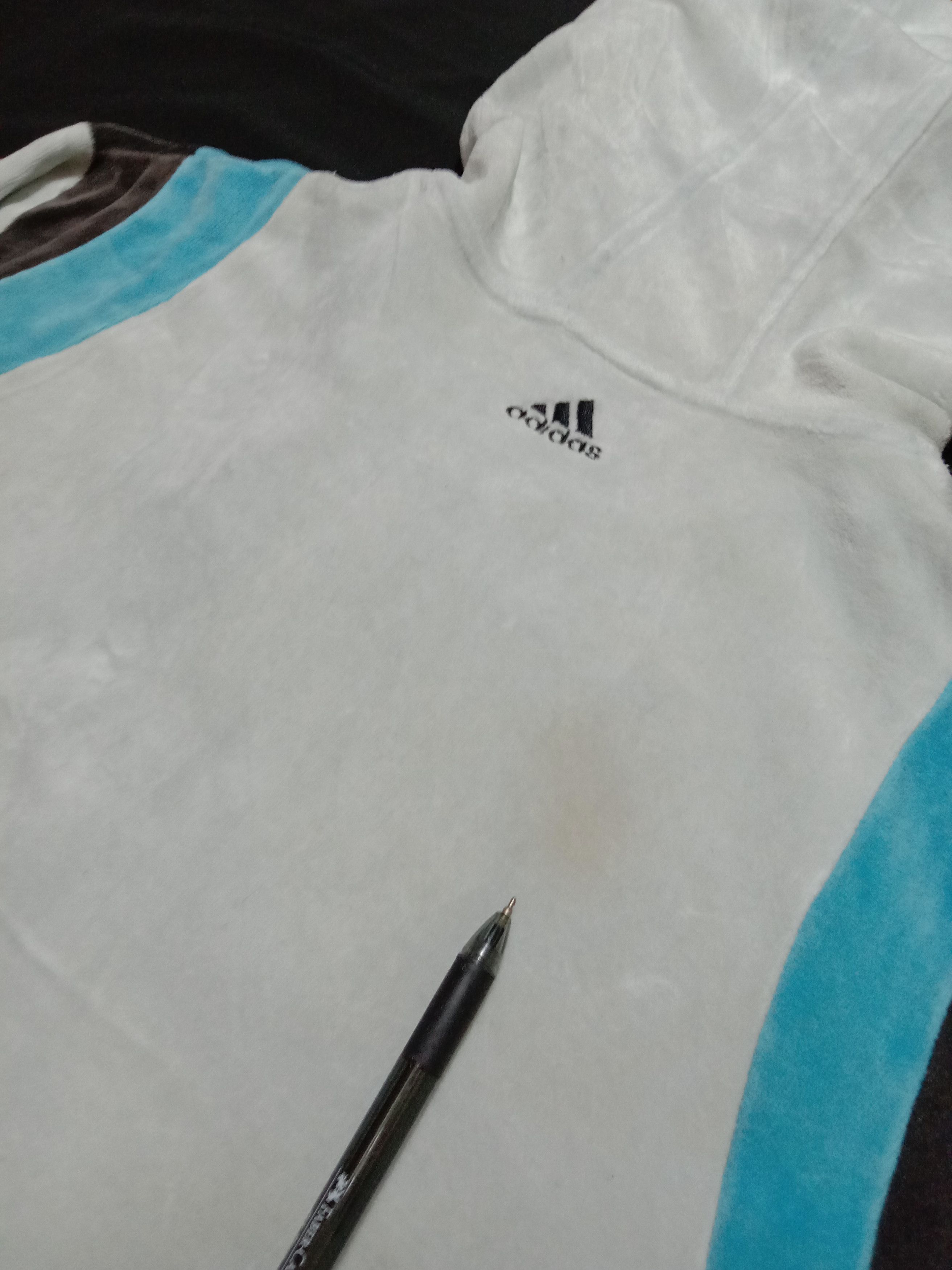 Adidas Adidas Hoodies Cyan Color Embroidery Spell Out Logo Size S / US 4 / IT 40 - 13 Thumbnail