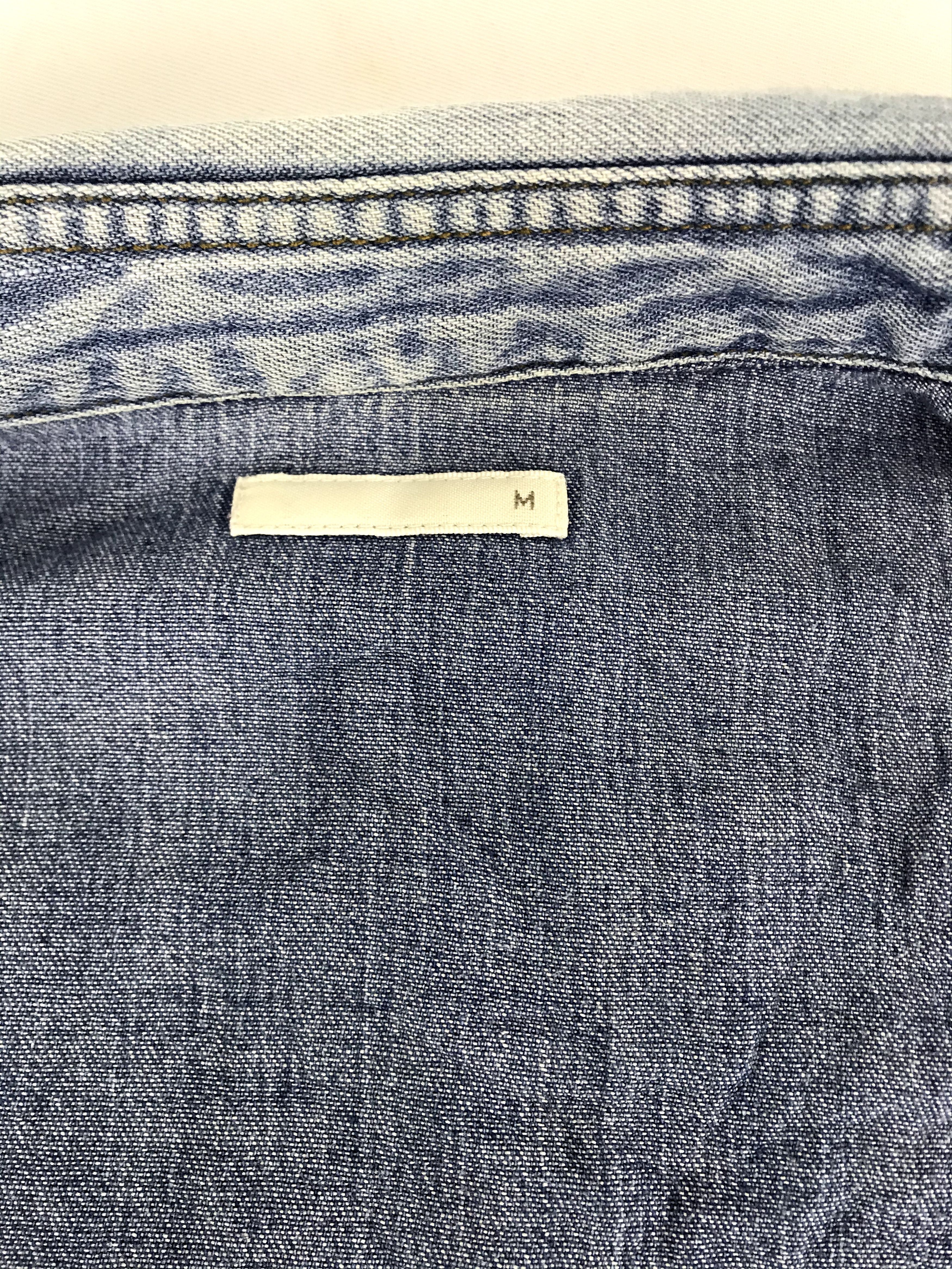 Japanese Brand Western Indigo Denim Shirt Flannel Workwear Vintage Style Size US M / EU 48-50 / 2 - 5 Thumbnail