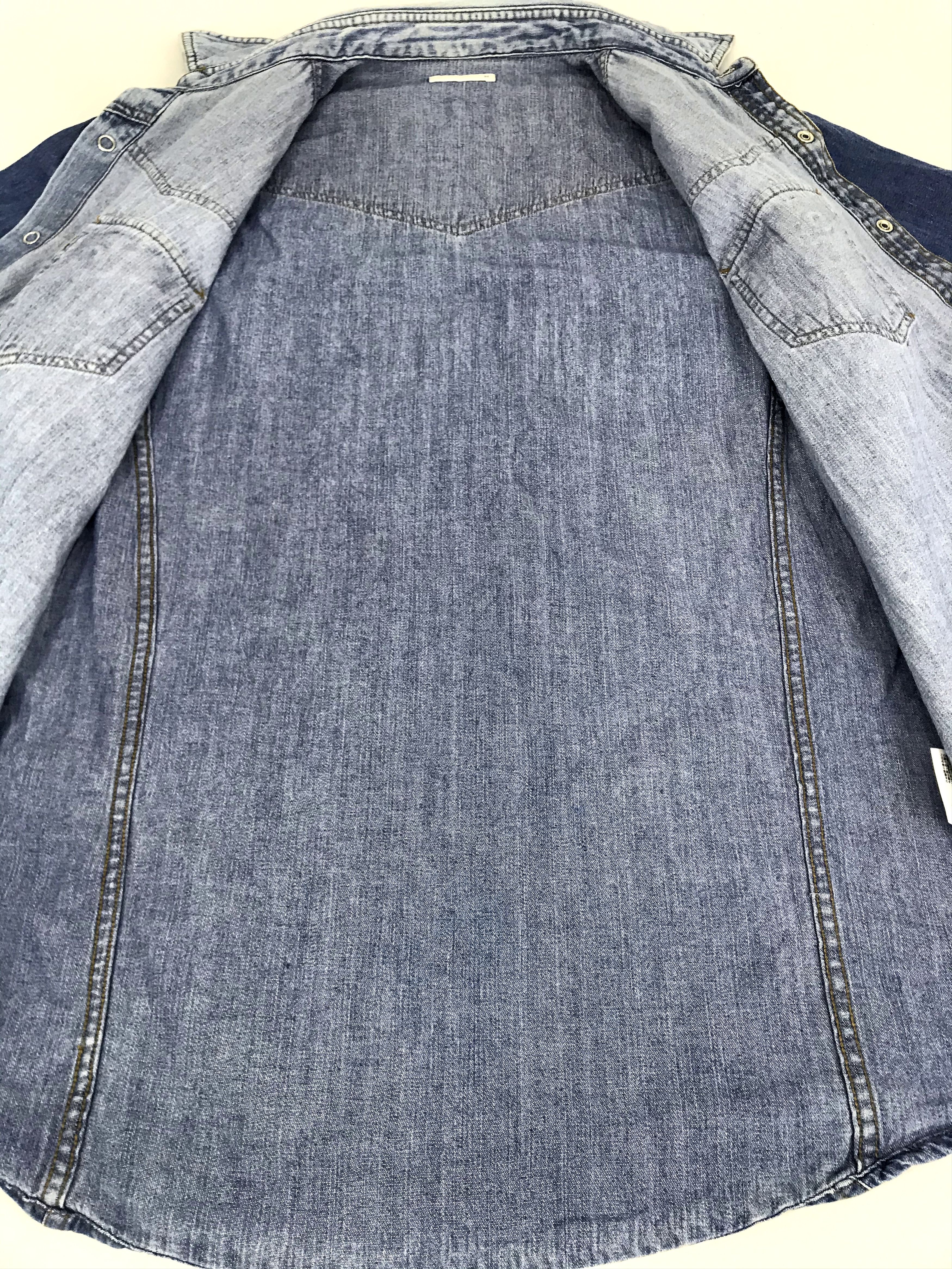 Japanese Brand Western Indigo Denim Shirt Flannel Workwear Vintage Style Size US M / EU 48-50 / 2 - 4 Thumbnail