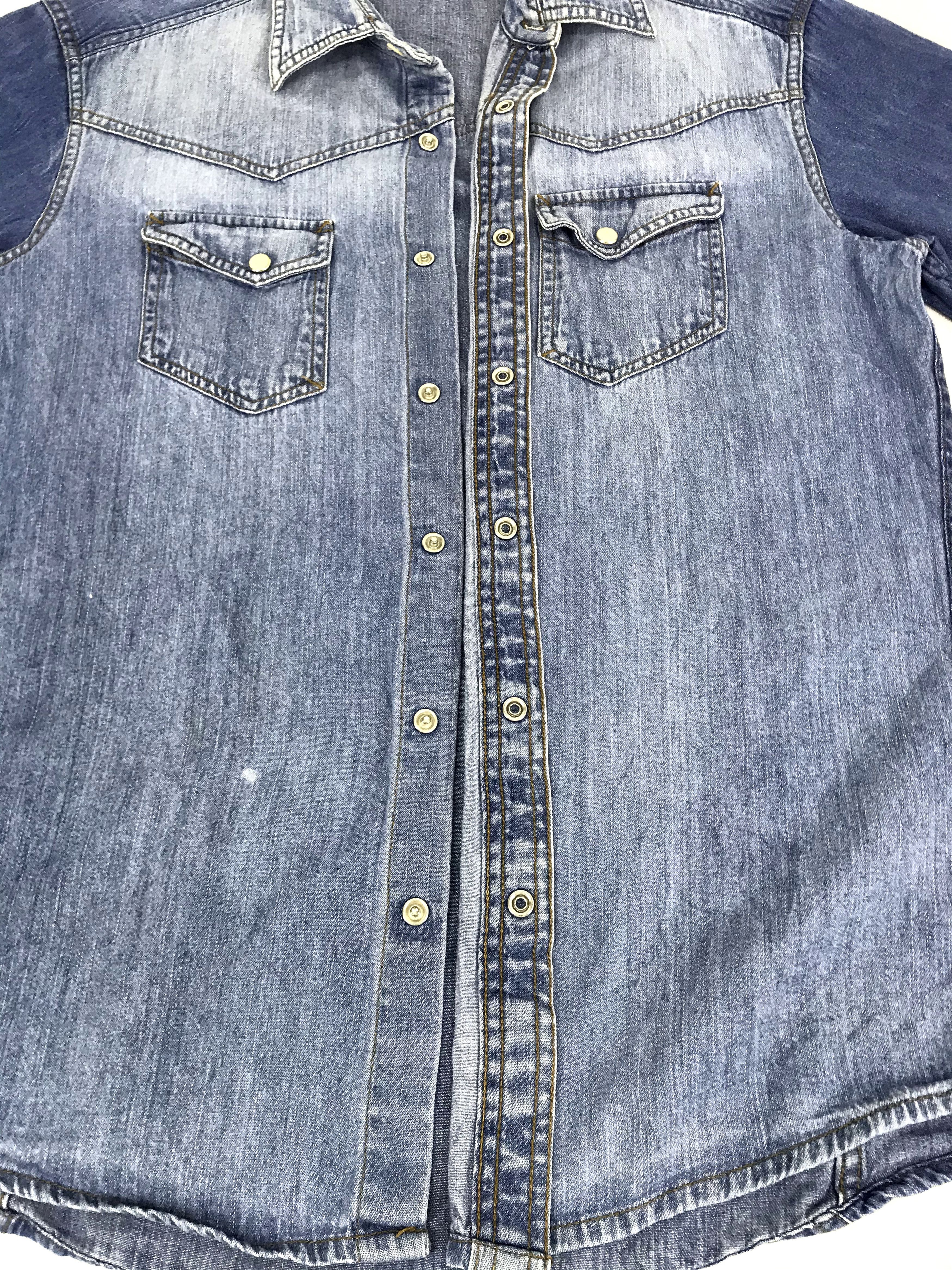Japanese Brand Western Indigo Denim Shirt Flannel Workwear Vintage Style Size US M / EU 48-50 / 2 - 3 Thumbnail