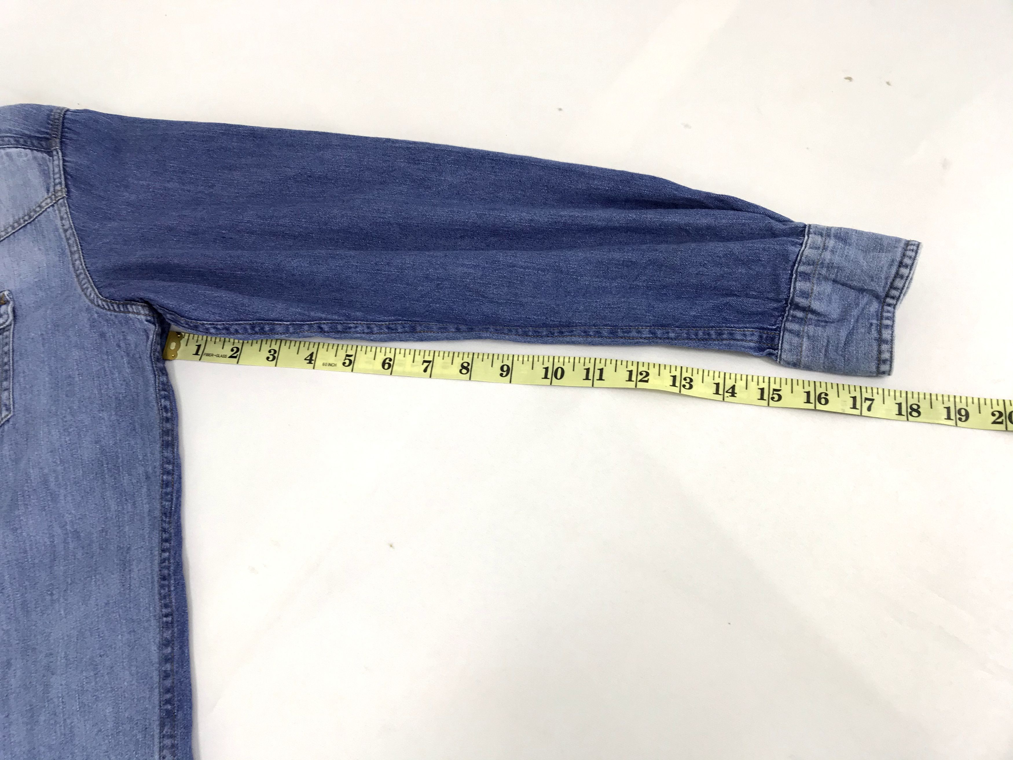 Japanese Brand Western Indigo Denim Shirt Flannel Workwear Vintage Style Size US M / EU 48-50 / 2 - 11 Thumbnail