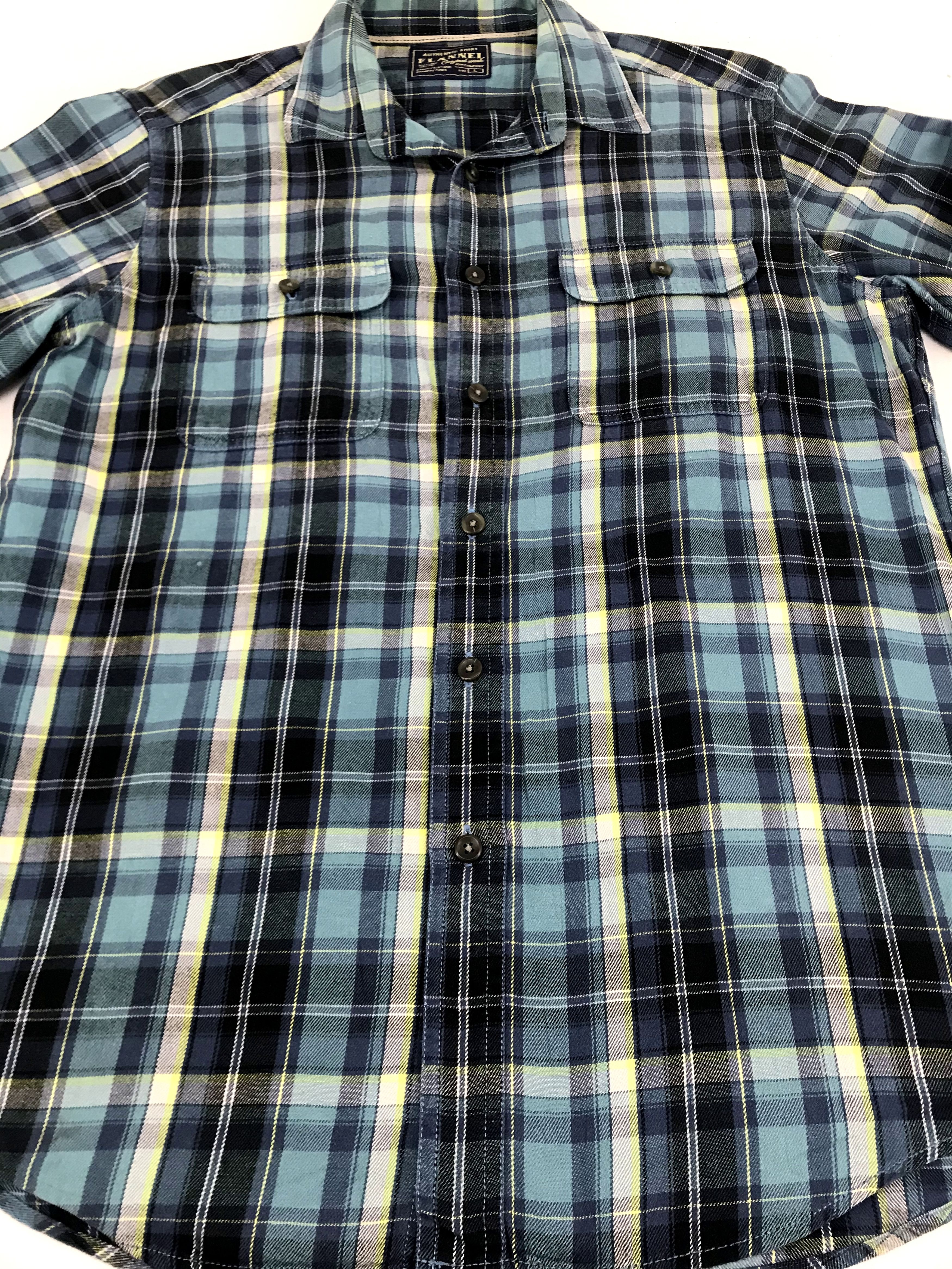 Flannel Vintage Flannel Shirt Double Pockets Square Plaid Check Size US L / EU 52-54 / 3 - 3 Thumbnail