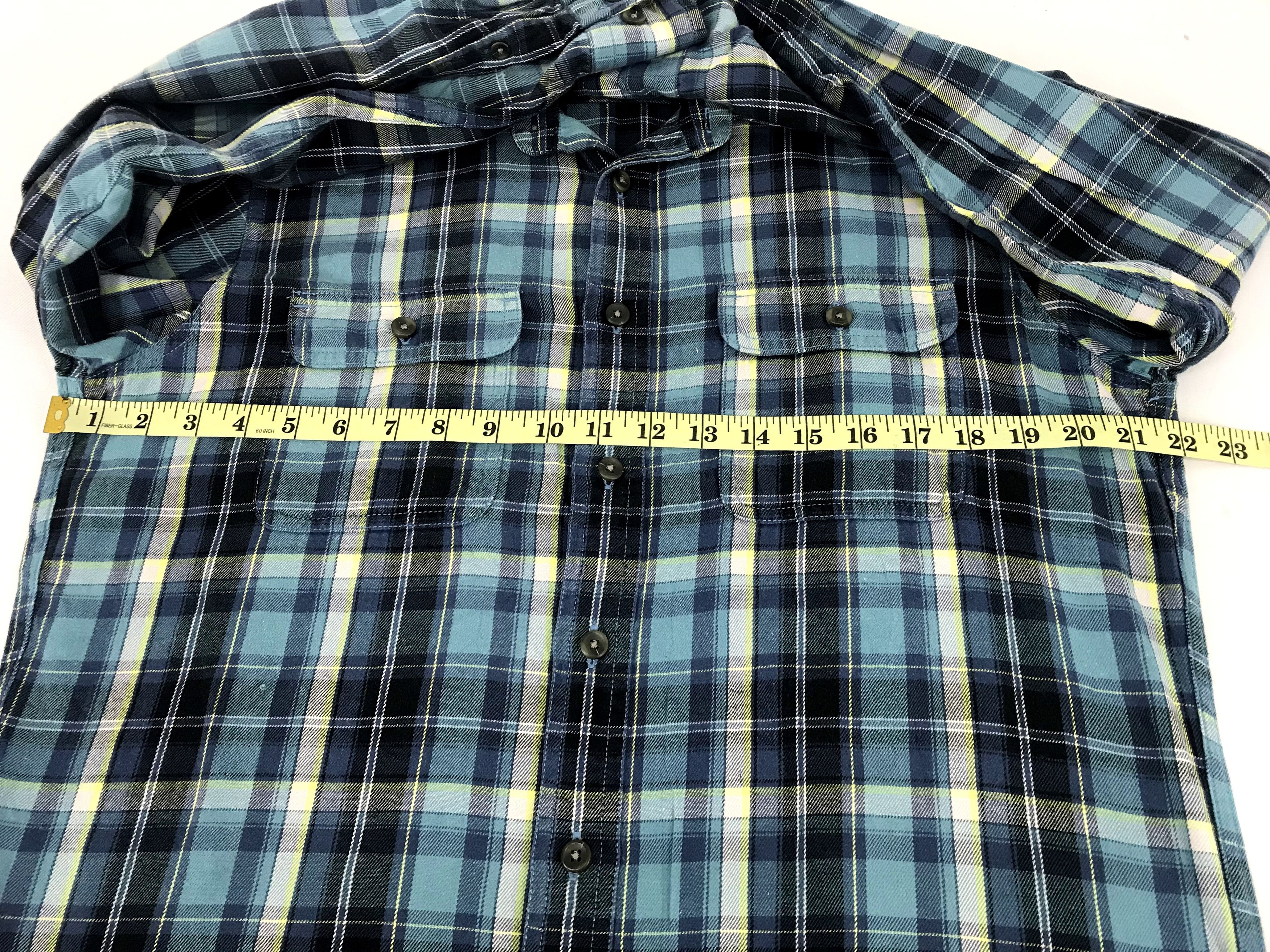Flannel Vintage Flannel Shirt Double Pockets Square Plaid Check Size US L / EU 52-54 / 3 - 9 Thumbnail