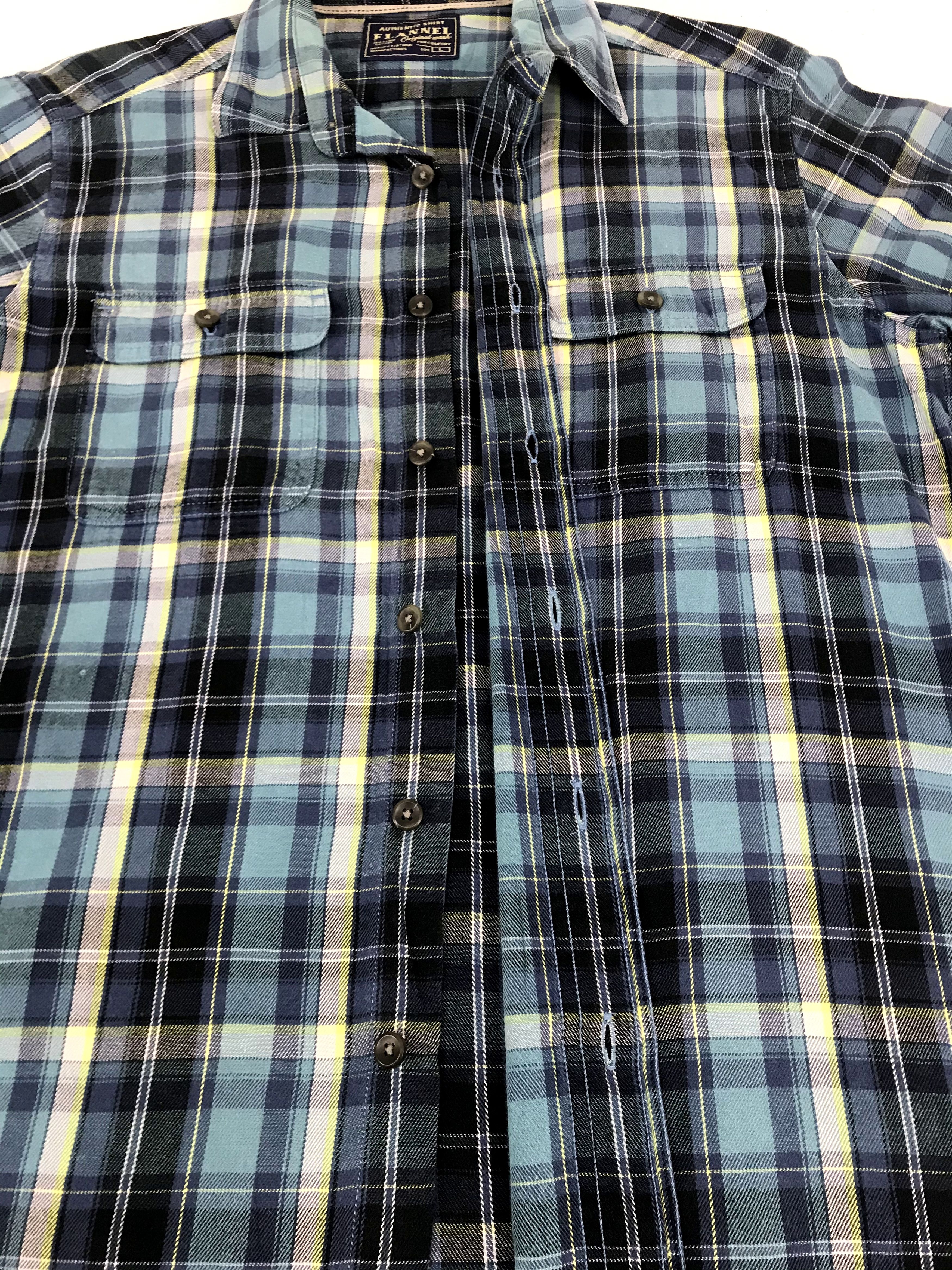 Flannel Vintage Flannel Shirt Double Pockets Square Plaid Check Size US L / EU 52-54 / 3 - 4 Thumbnail