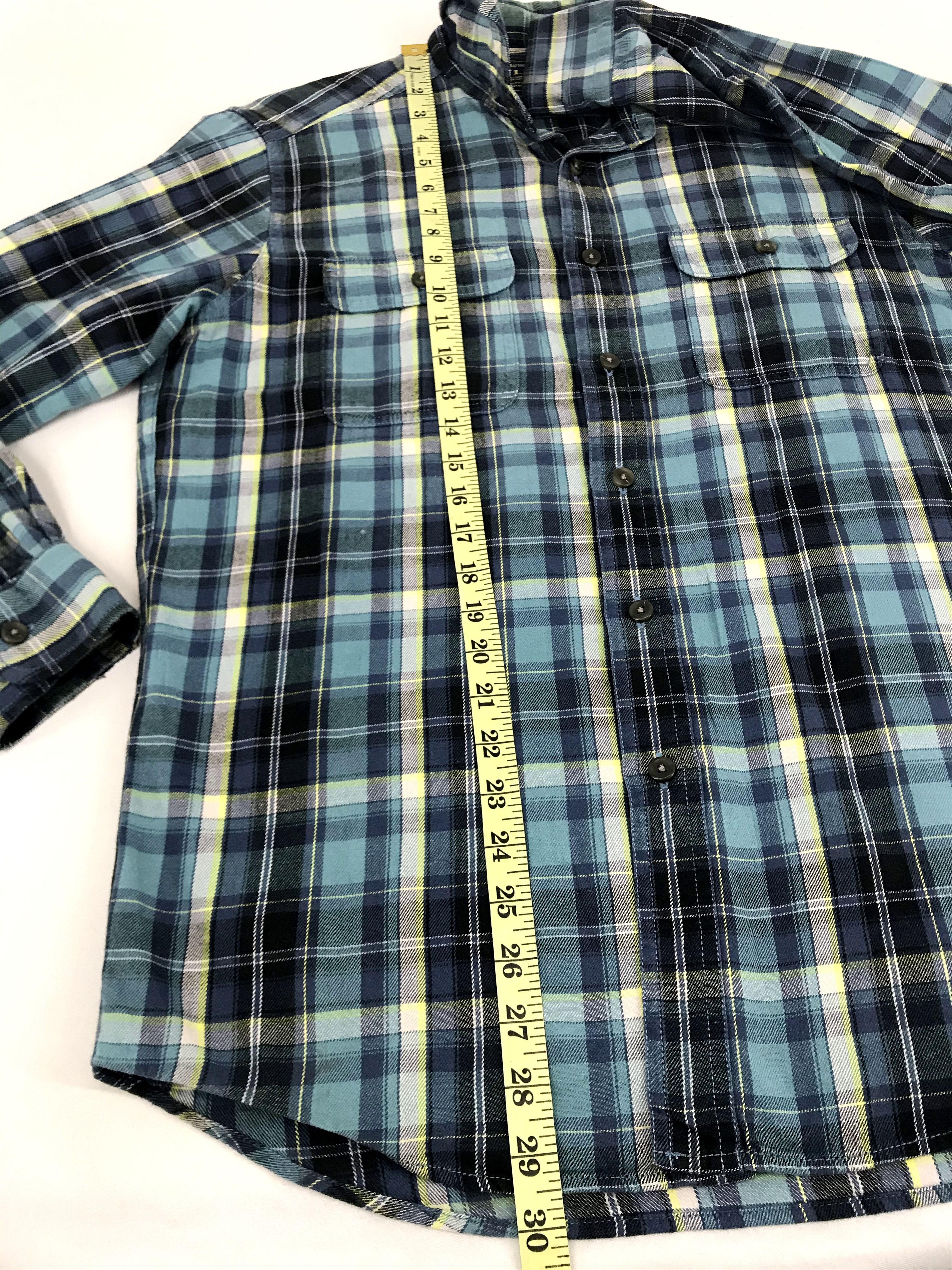 Flannel Vintage Flannel Shirt Double Pockets Square Plaid Check Size US L / EU 52-54 / 3 - 10 Thumbnail