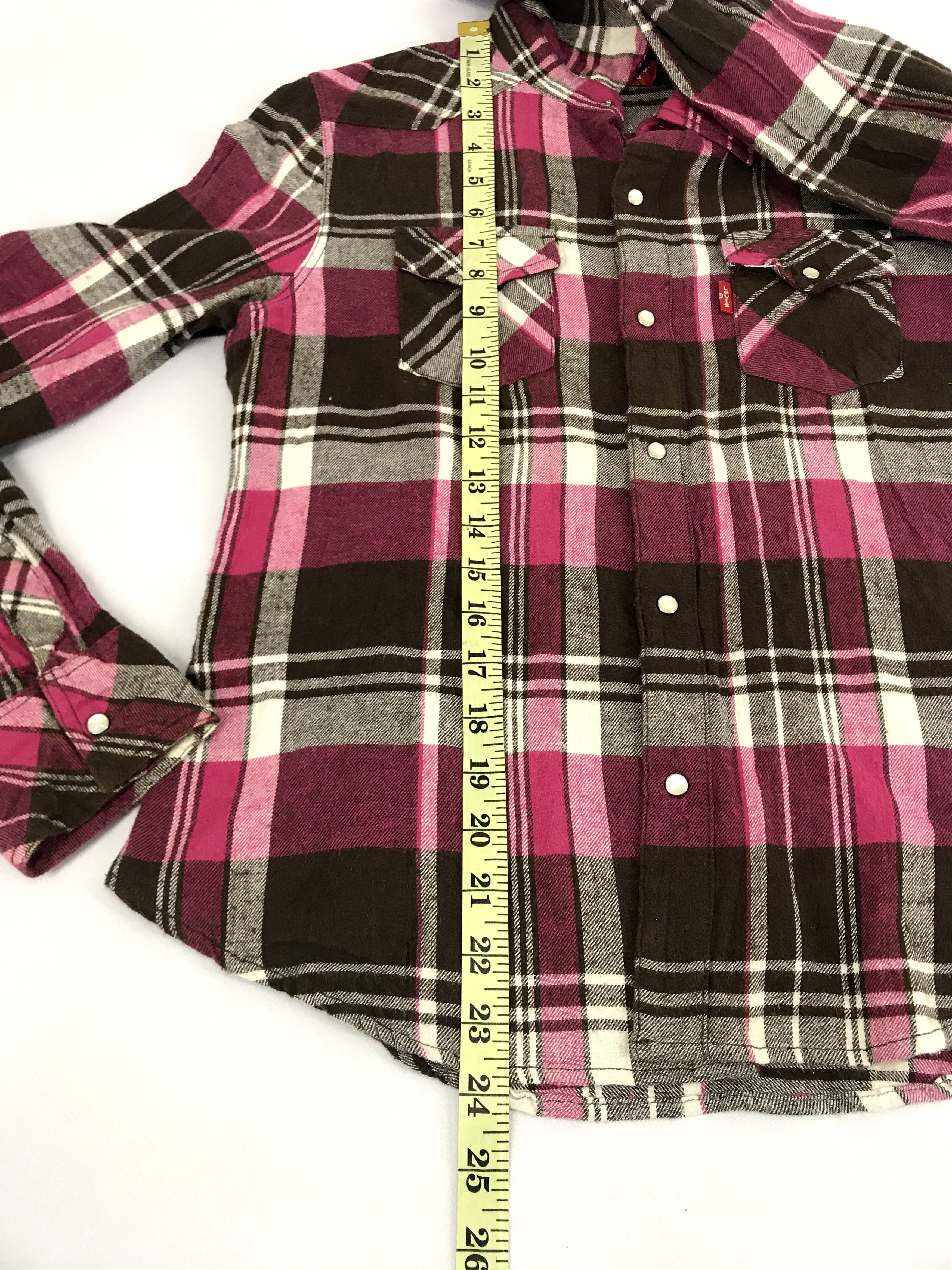 Flannel Vintage Levi's Red Tab Snap Button Flannel Double Pockets Size S / US 4 / IT 40 - 11 Thumbnail