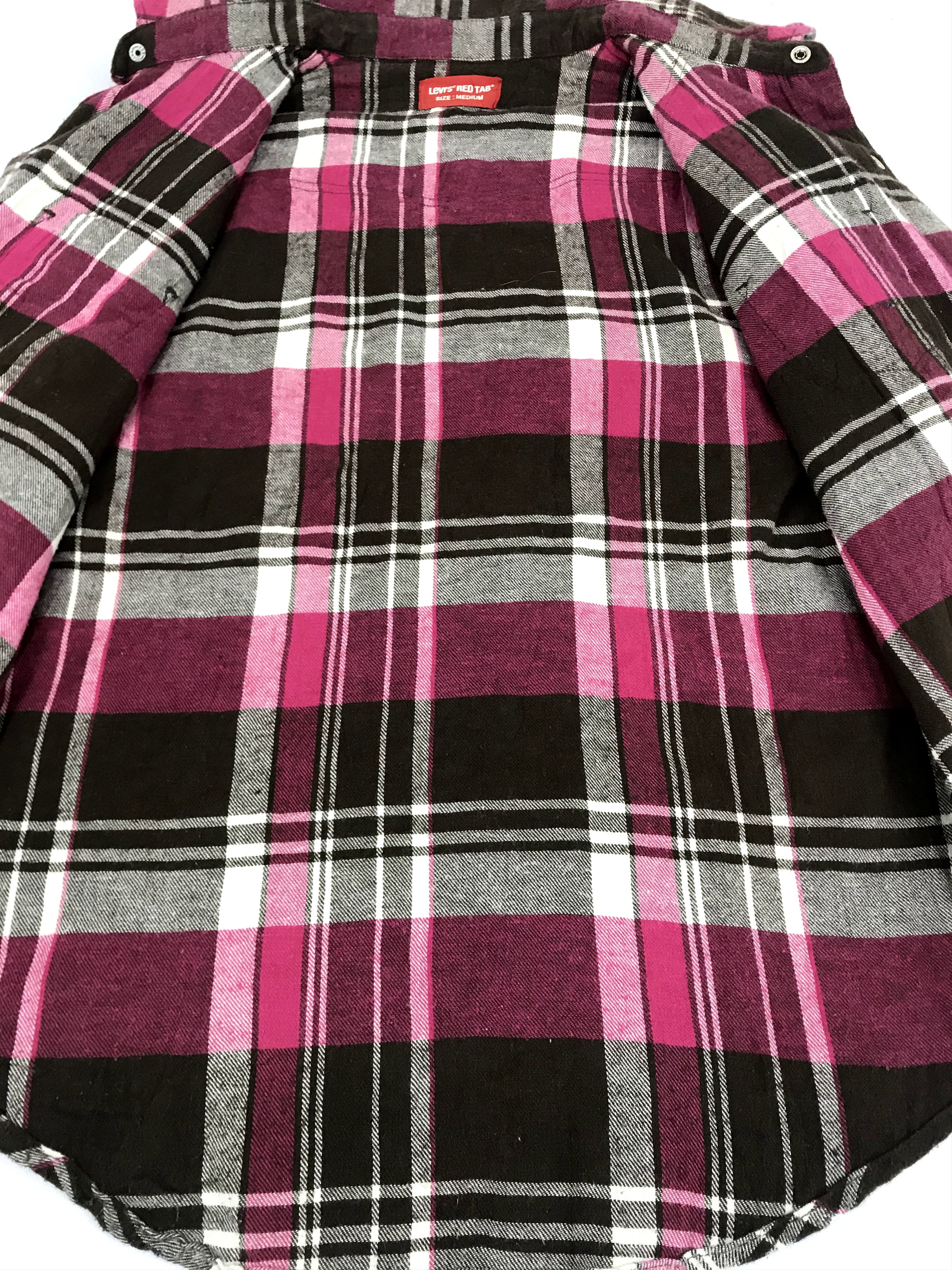 Flannel Vintage Levi's Red Tab Snap Button Flannel Double Pockets Size S / US 4 / IT 40 - 6 Thumbnail
