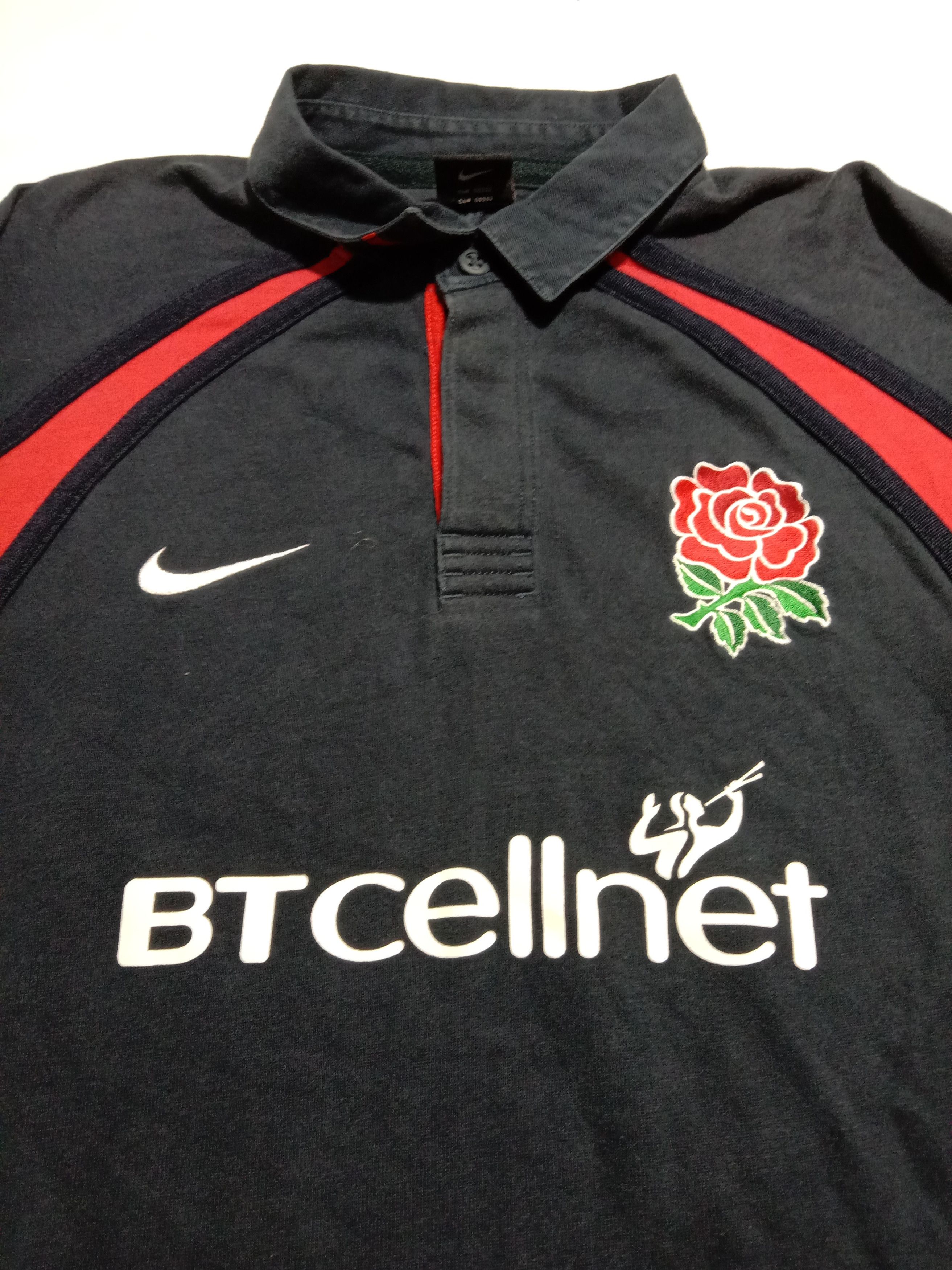 Nike Rare England XV National Rugby Polo Tee 90s UK Rose Size US M / EU 48-50 / 2 - 3 Thumbnail