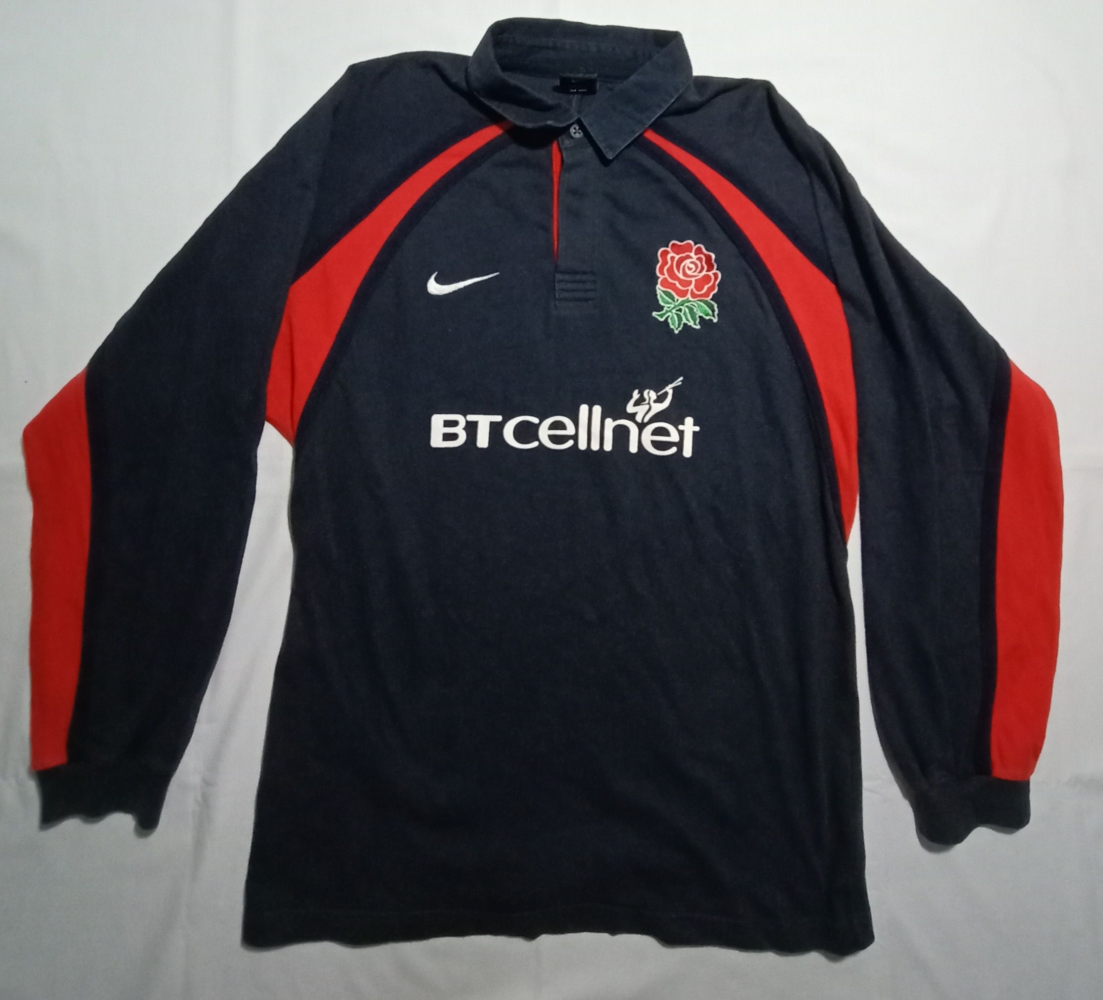 Nike Rare England XV National Rugby Polo Tee 90s UK Rose Size US M / EU 48-50 / 2 - 1 Thumbnail