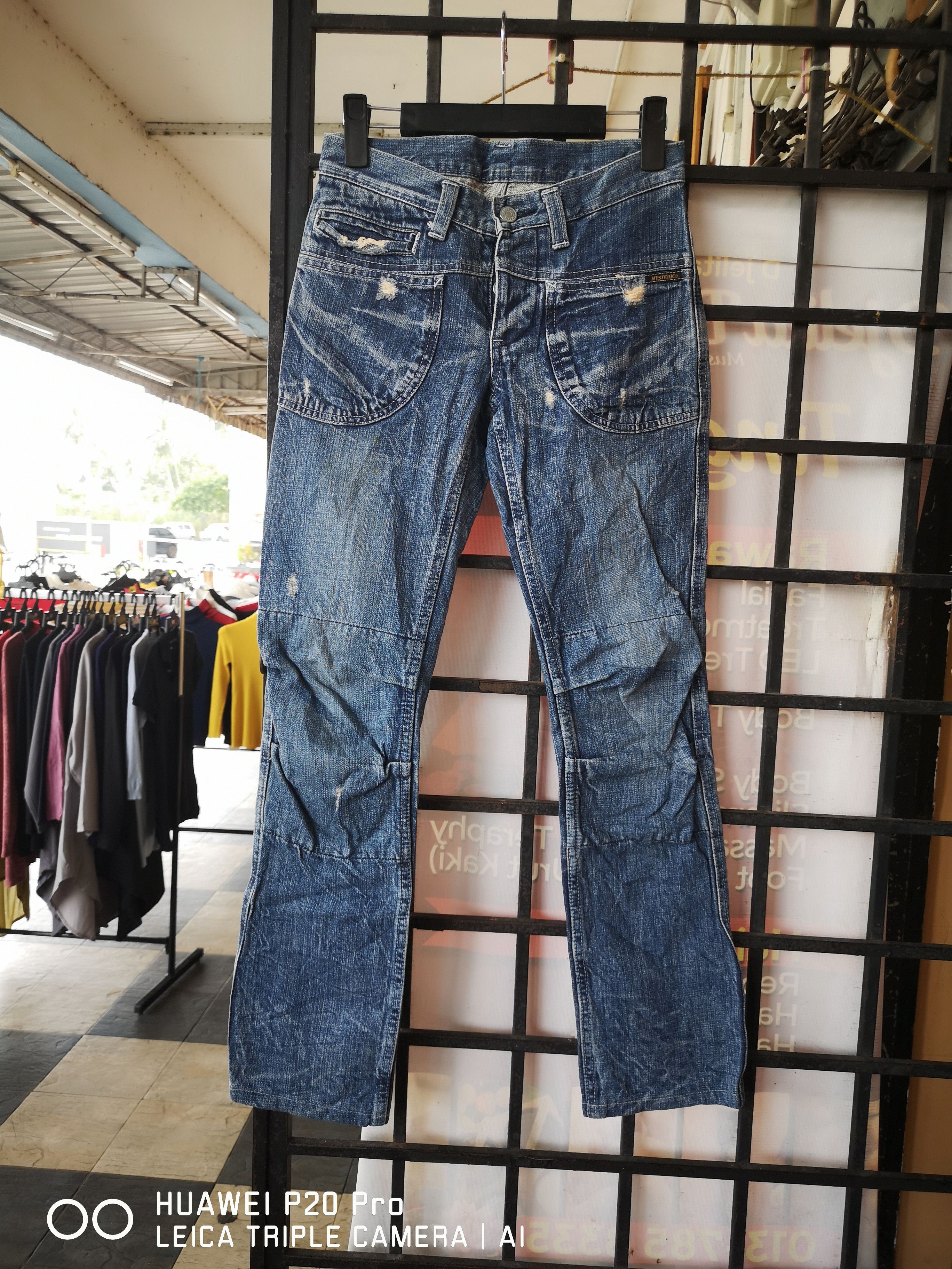 image of Hysteric Glamour Bush Pant Denim in Blue, Men's (Size 28)