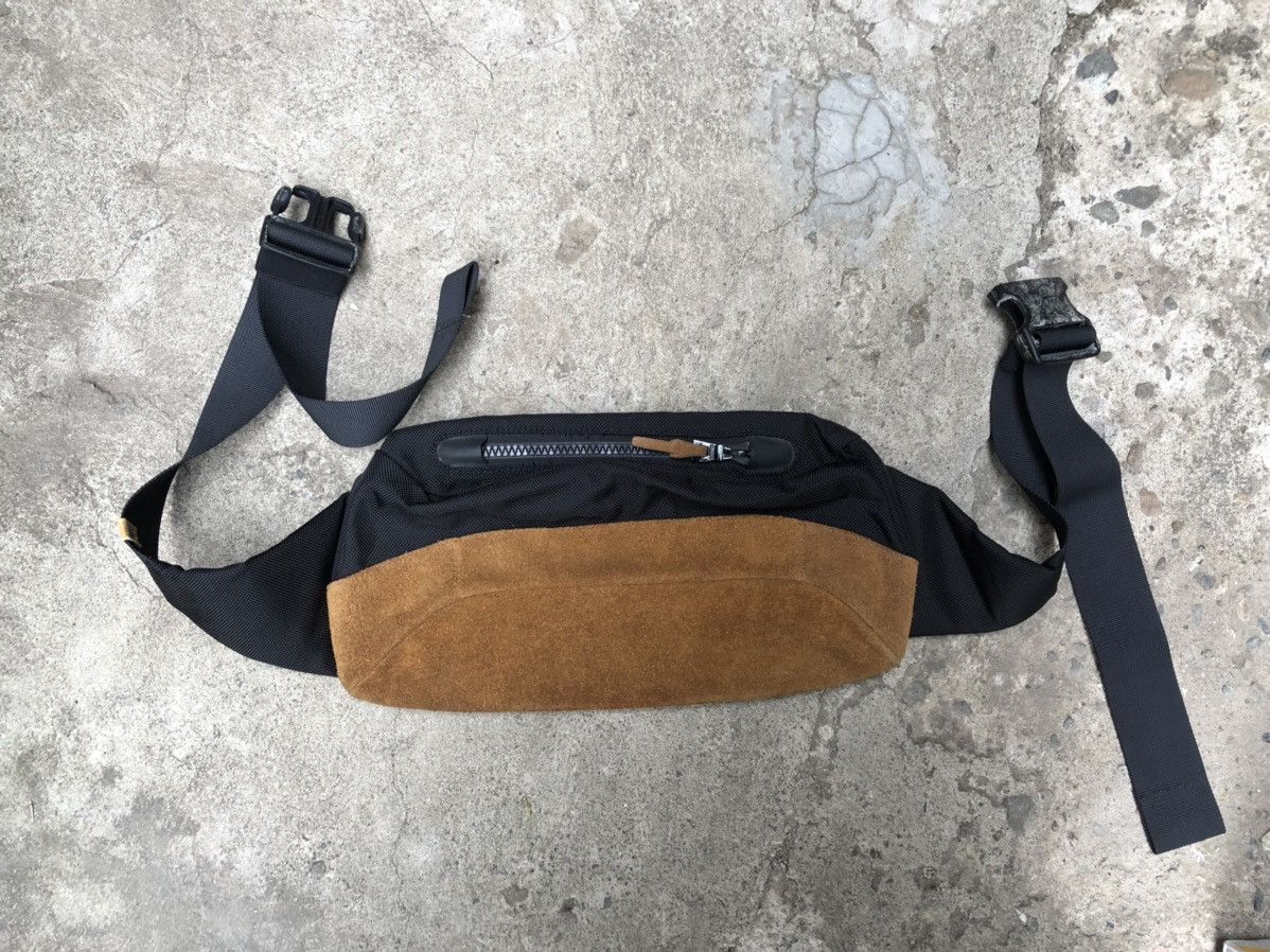 image of Visvim: Ballistic Lumbar Strap Bag in Black, Men's