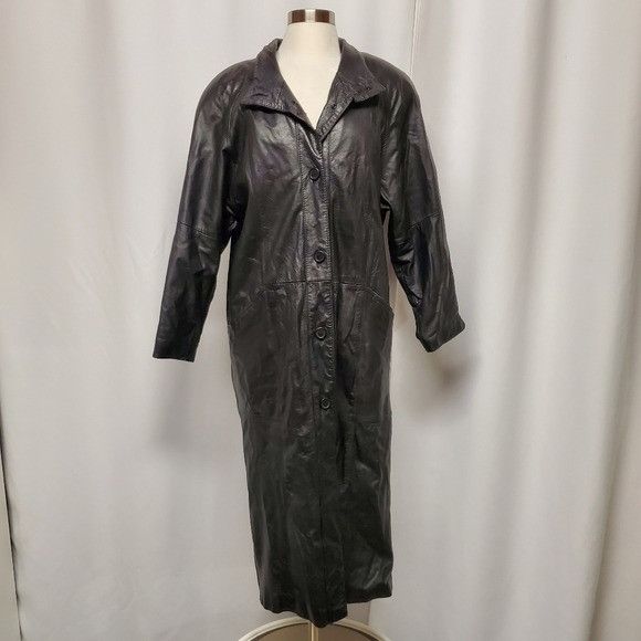 Pelle Pelle Vintage 90s y2k Wilsons Pelle Black Leather Goth Vampire Tre Size US M / EU 48-50 / 2 - 15 Thumbnail