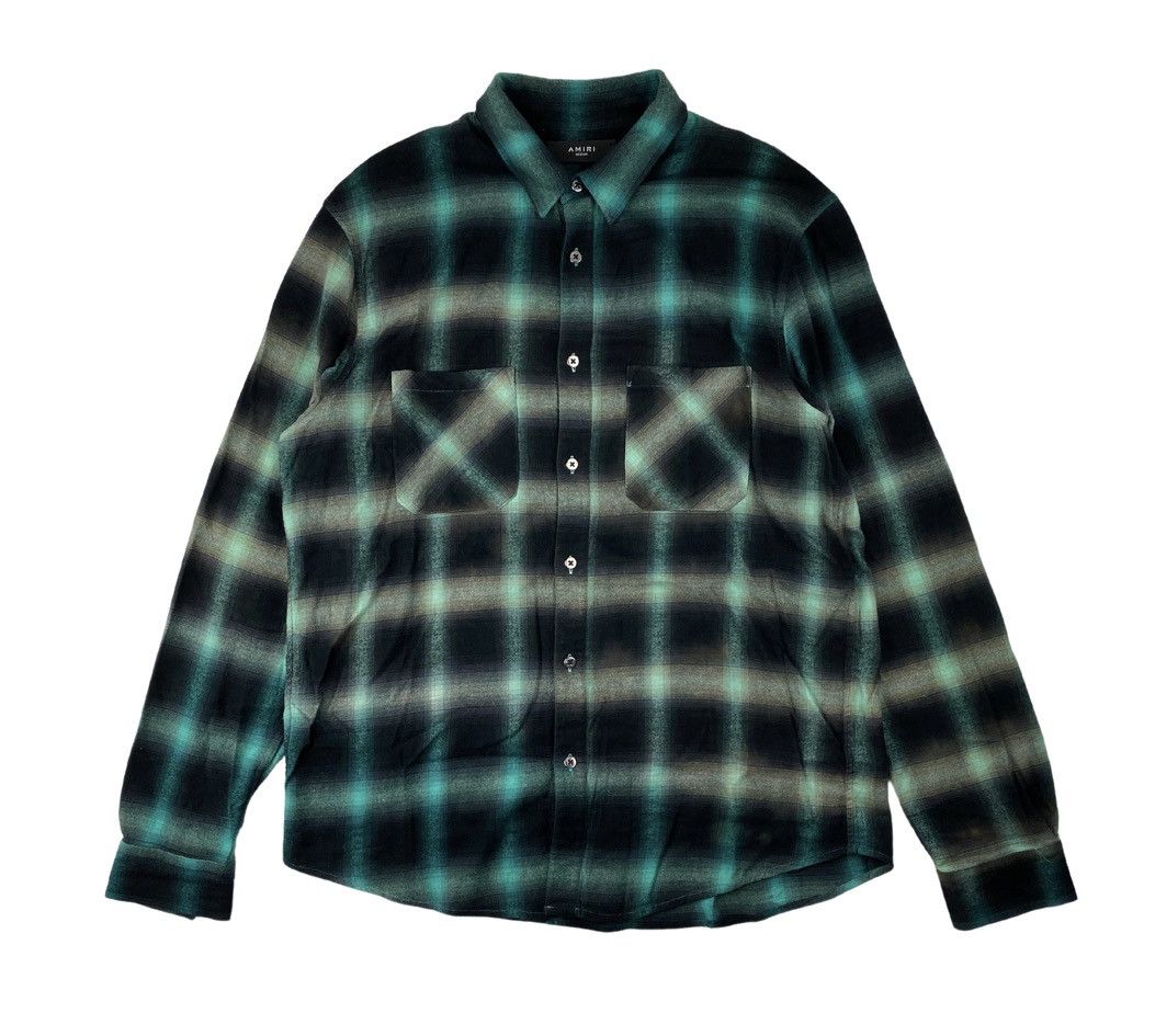 AMIRI Plaid Shirt Blue/Black Men's - US