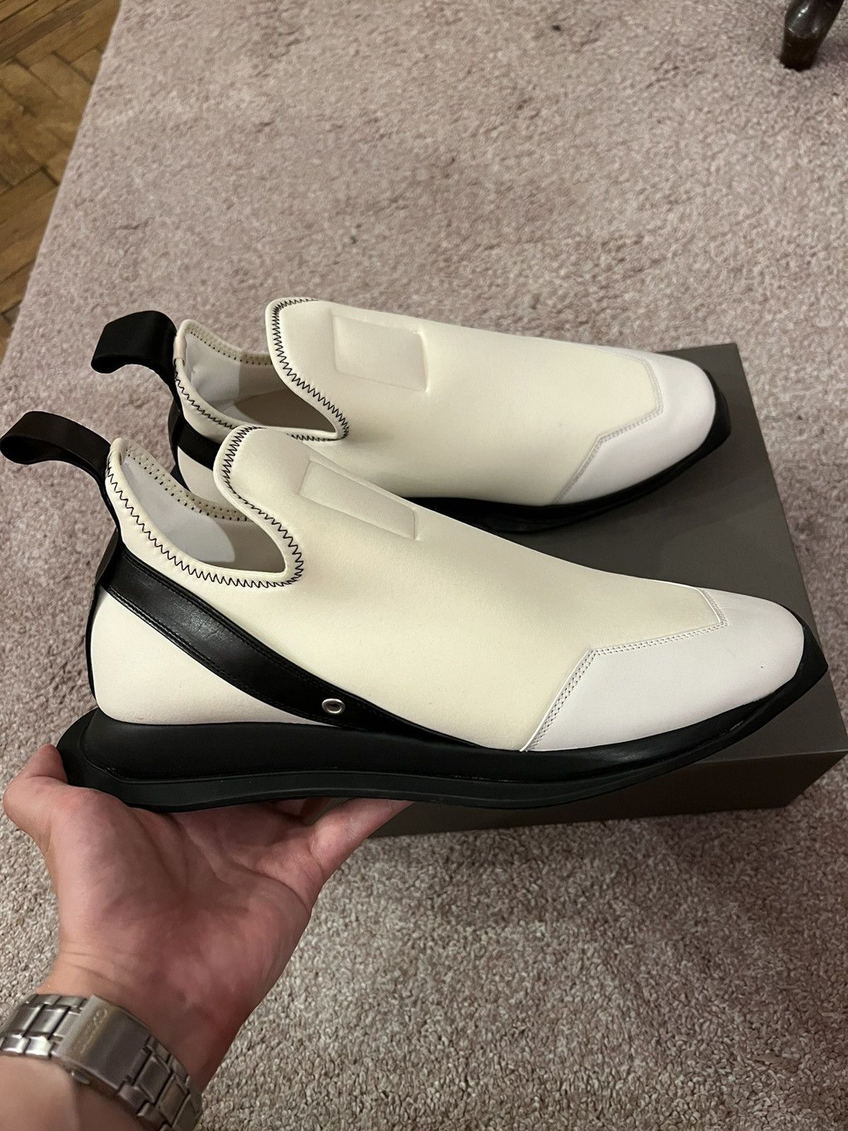 image of New Vintage Runner Size 44 Rick Owens Shoes in White, Men's