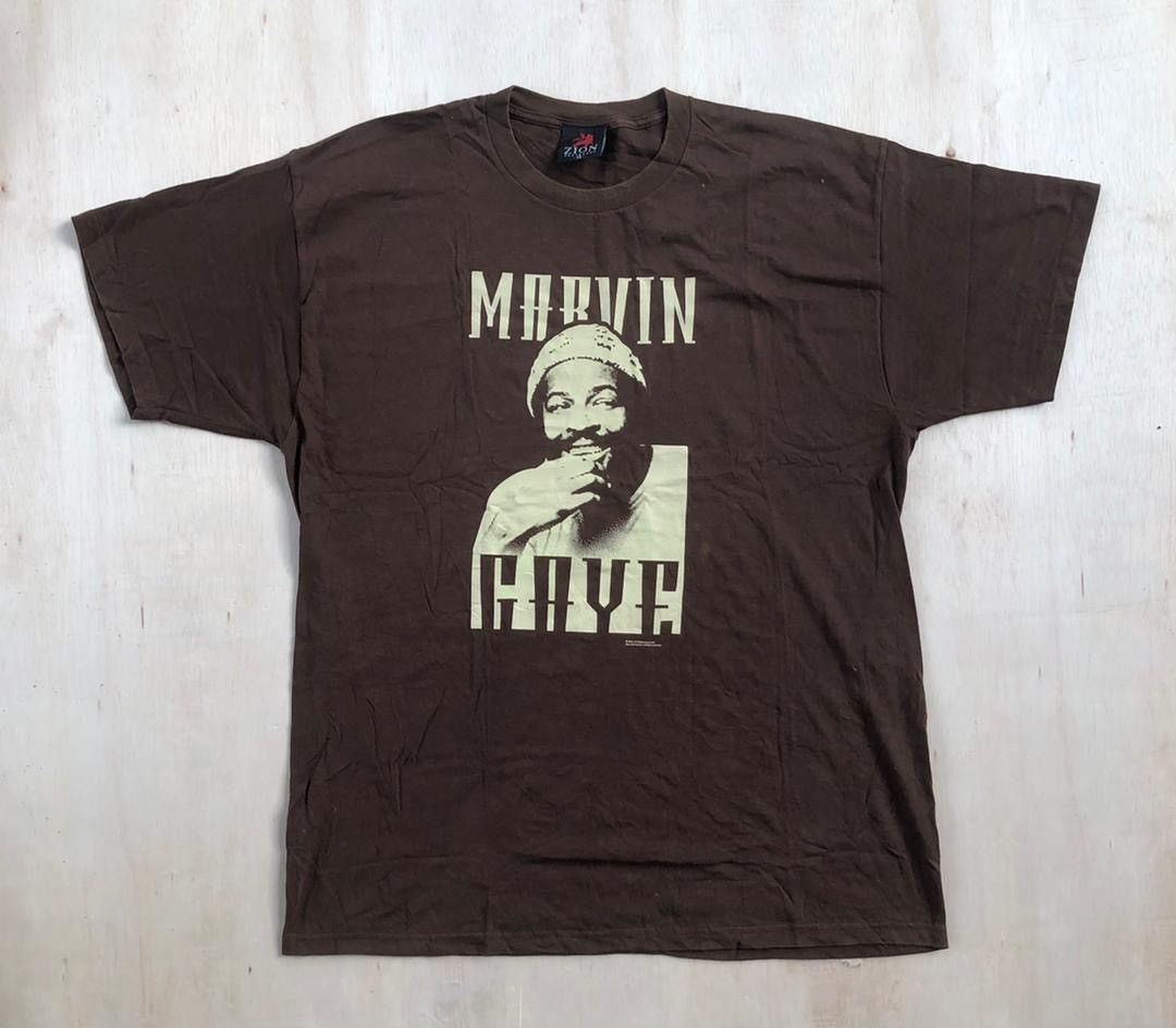 image of Band Tees x Vintage Marvin Gaye in Brown, Men's (Size 2XL)