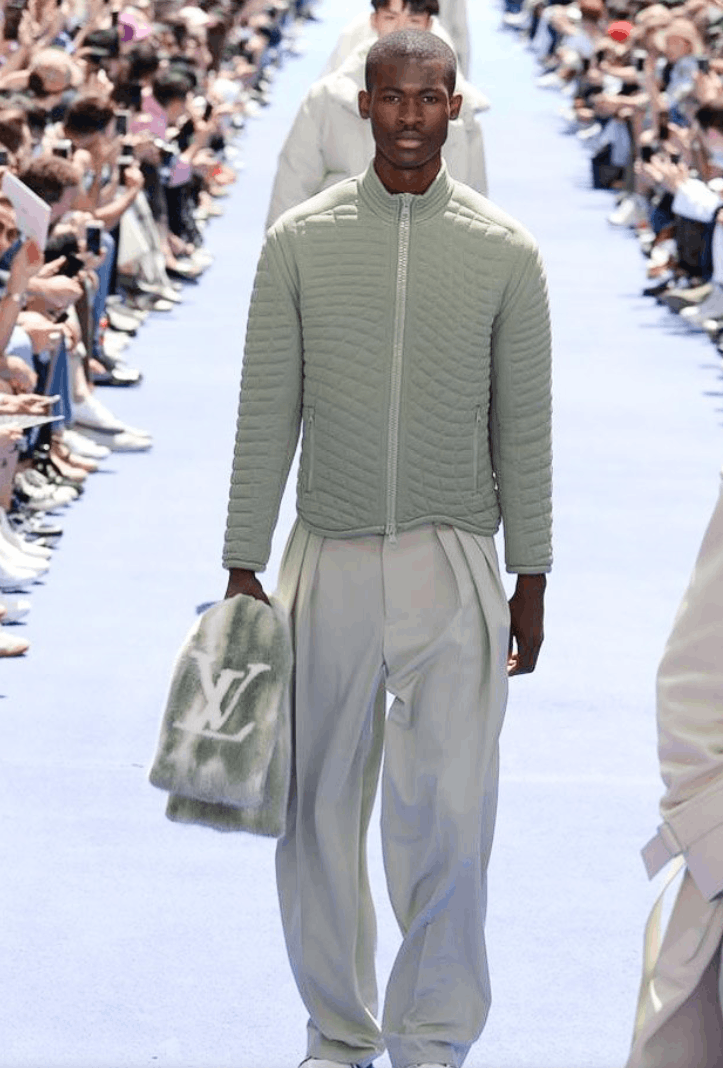 LOUIS VUITTON - Distorted Damier Denim Jacket Runway Show