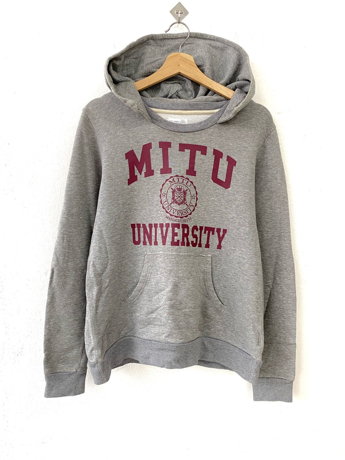 image of High School Legends x Vintage Mitu University Pullover Hoodies in Grey, Men's (Size Medium)
