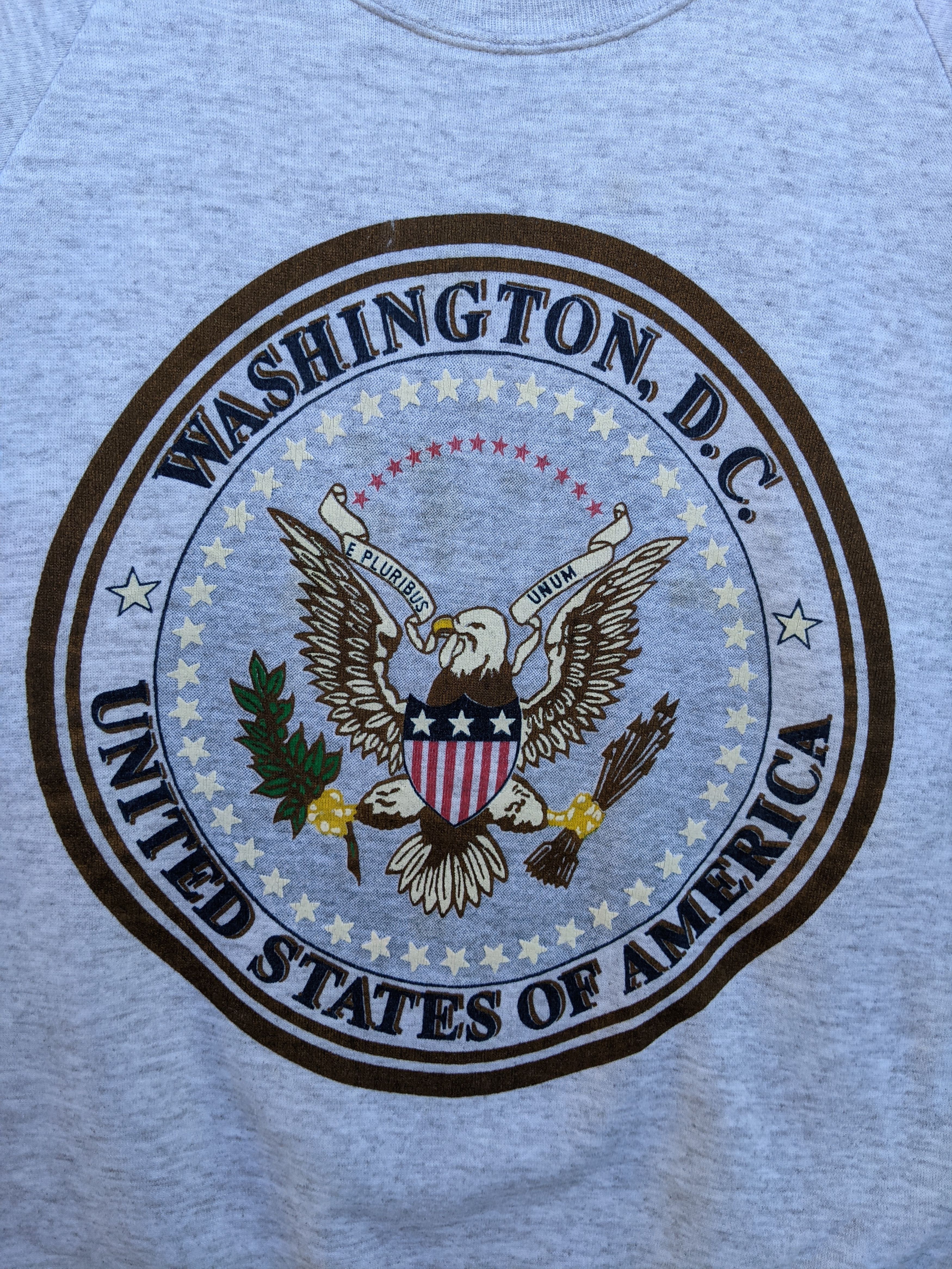 Jerzees Vintage 90s Washington D.C Logo Sweatshirt/Size L Size US L / EU 52-54 / 3 - 3 Thumbnail
