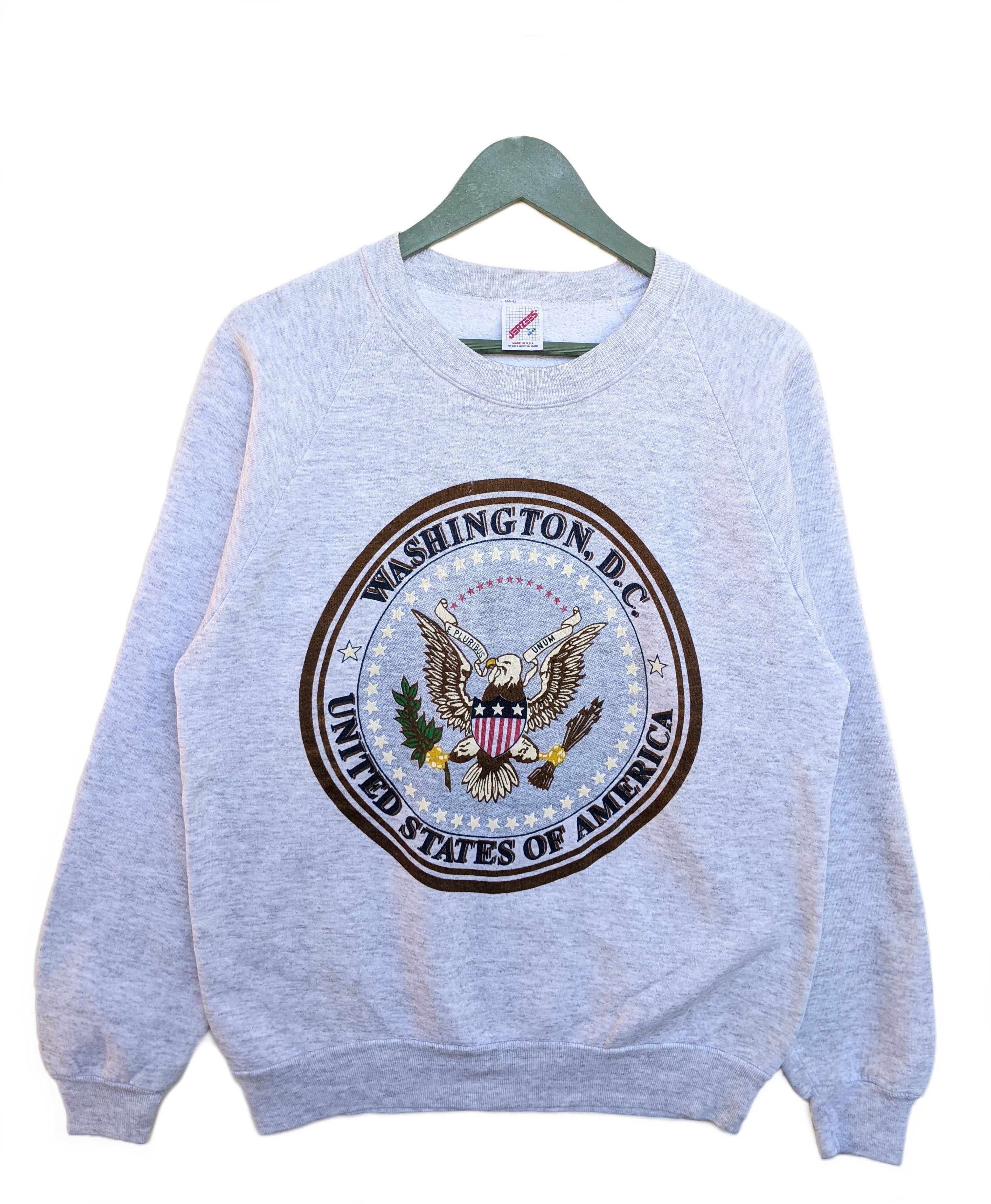 Jerzees Vintage 90s Washington D.C Logo Sweatshirt/Size L Size US L / EU 52-54 / 3 - 1 Thumbnail