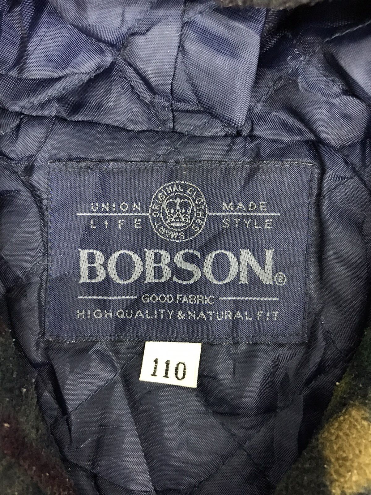 Japanese Brand Vintage 90s Bobson Plaid Checked Wool Fleece Jacket Style Size XS / US 0-2 / IT 36-38 - 3 Thumbnail