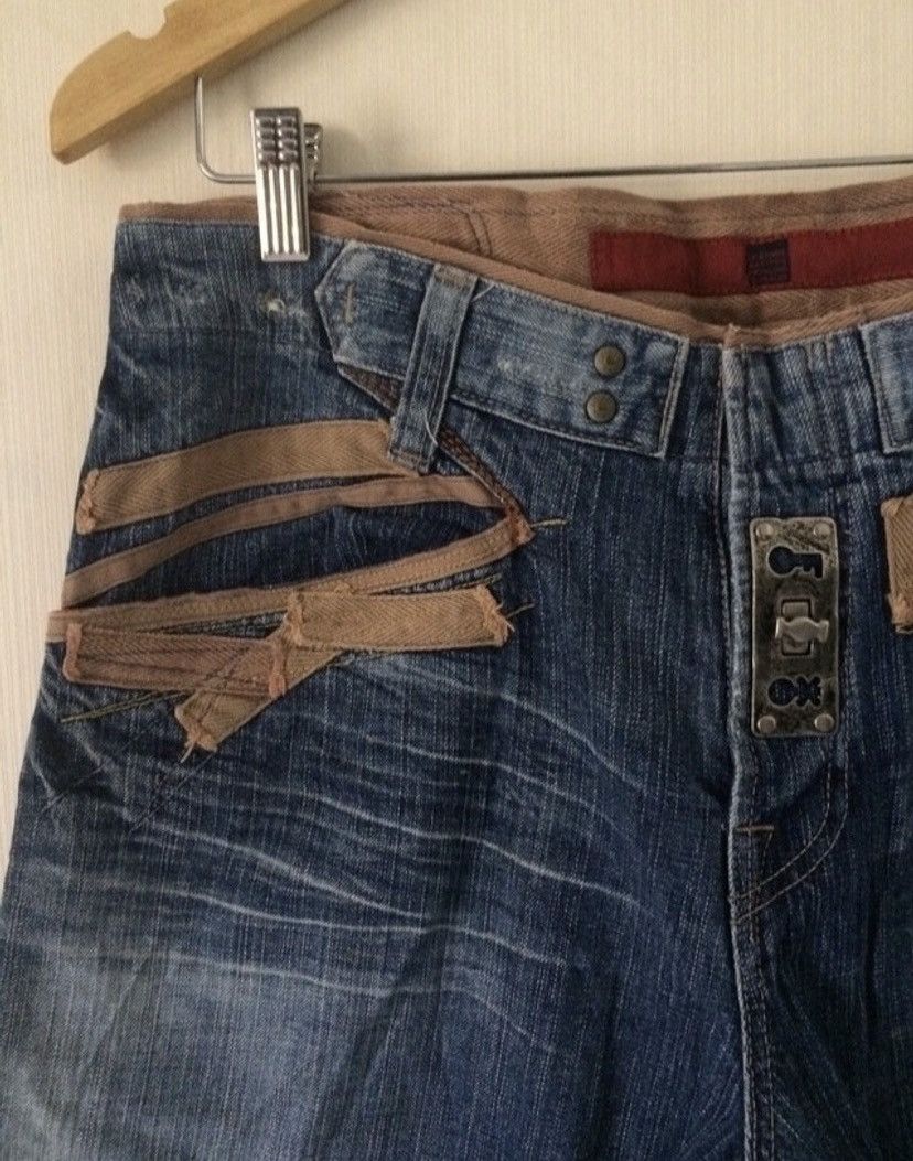 Japanese Brand × Marithe + Francois Girbaud × Vintage Rare Design MFG Le Jean De Distressed Denim Pants Size US 33 - 5 Thumbnail