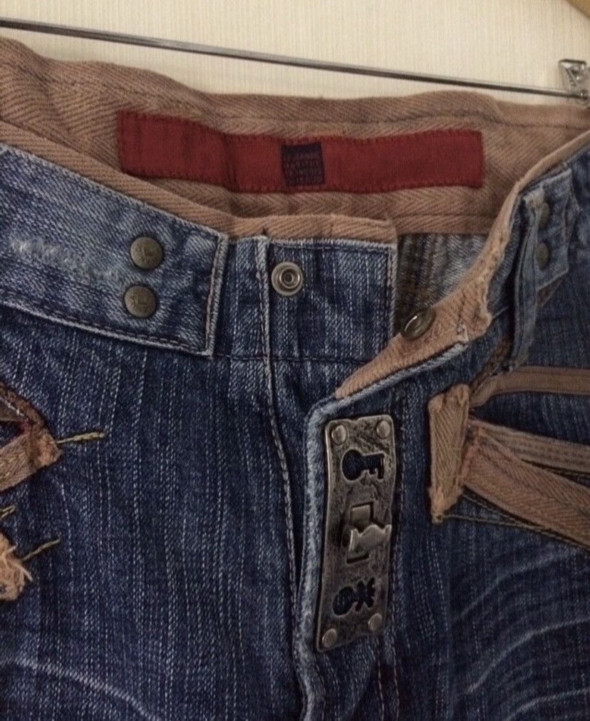 Japanese Brand × Marithe + Francois Girbaud × Vintage Rare Design MFG Le Jean De Distressed Denim Pants Size US 33 - 17 Thumbnail