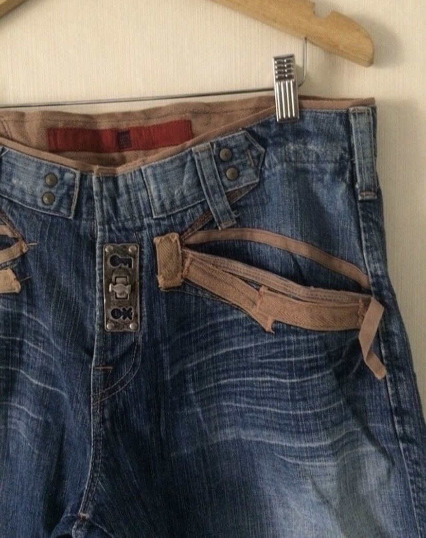 Japanese Brand × Marithe + Francois Girbaud × Vintage Rare Design MFG Le Jean De Distressed Denim Pants Size US 33 - 6 Thumbnail