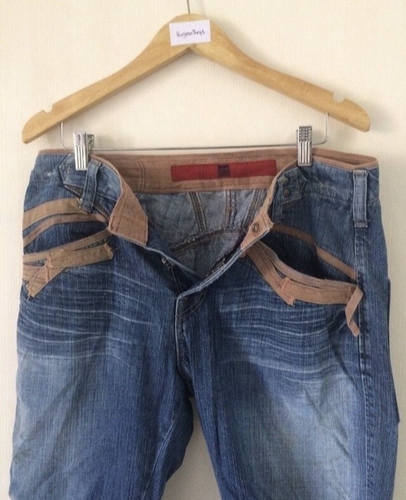 Japanese Brand × Marithe + Francois Girbaud × Vintage Rare Design MFG Le Jean De Distressed Denim Pants Size US 33 - 16 Thumbnail