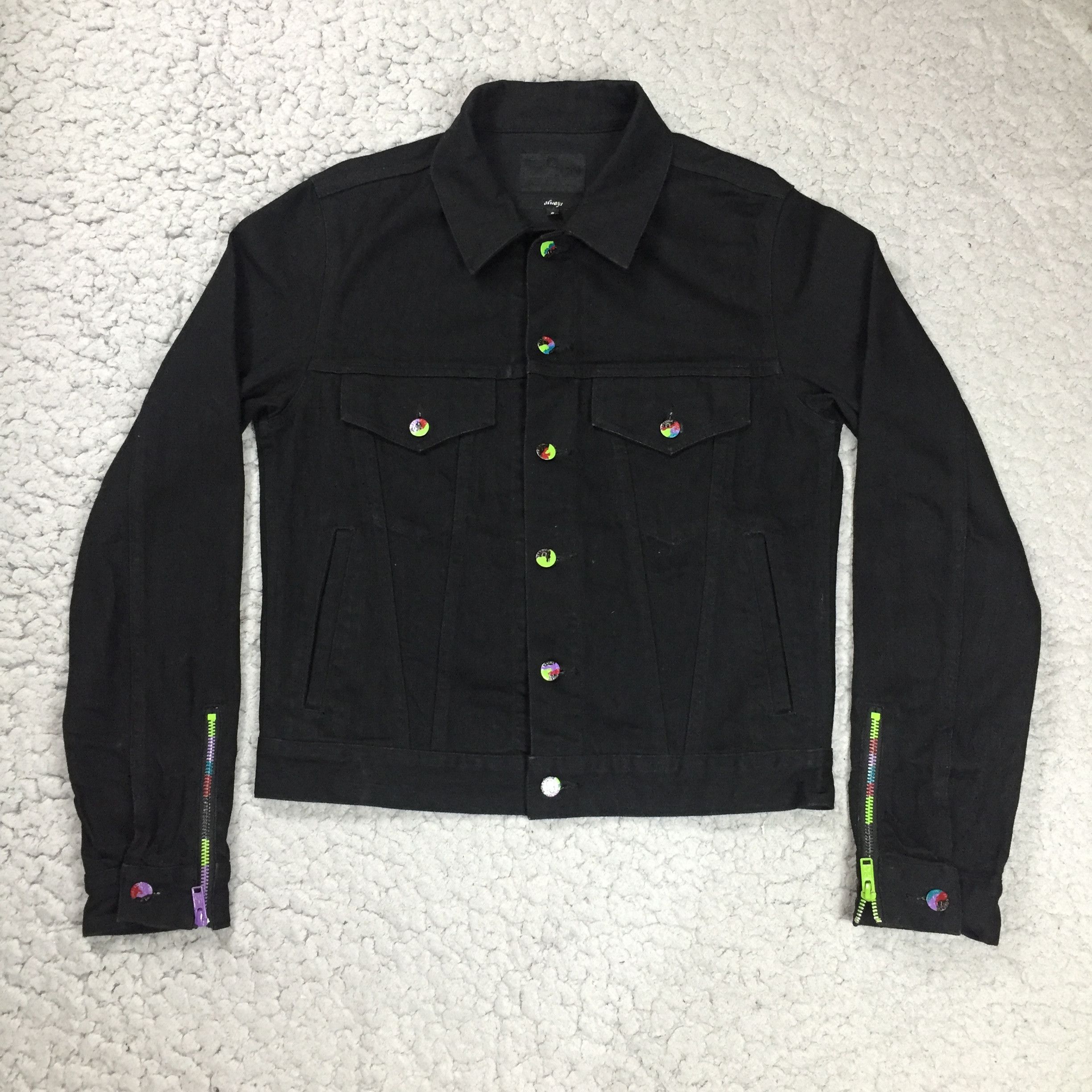 image of 99Is Is - Multicolored Button Type 3 Denim Jacket in Black, Men's (Size Medium)