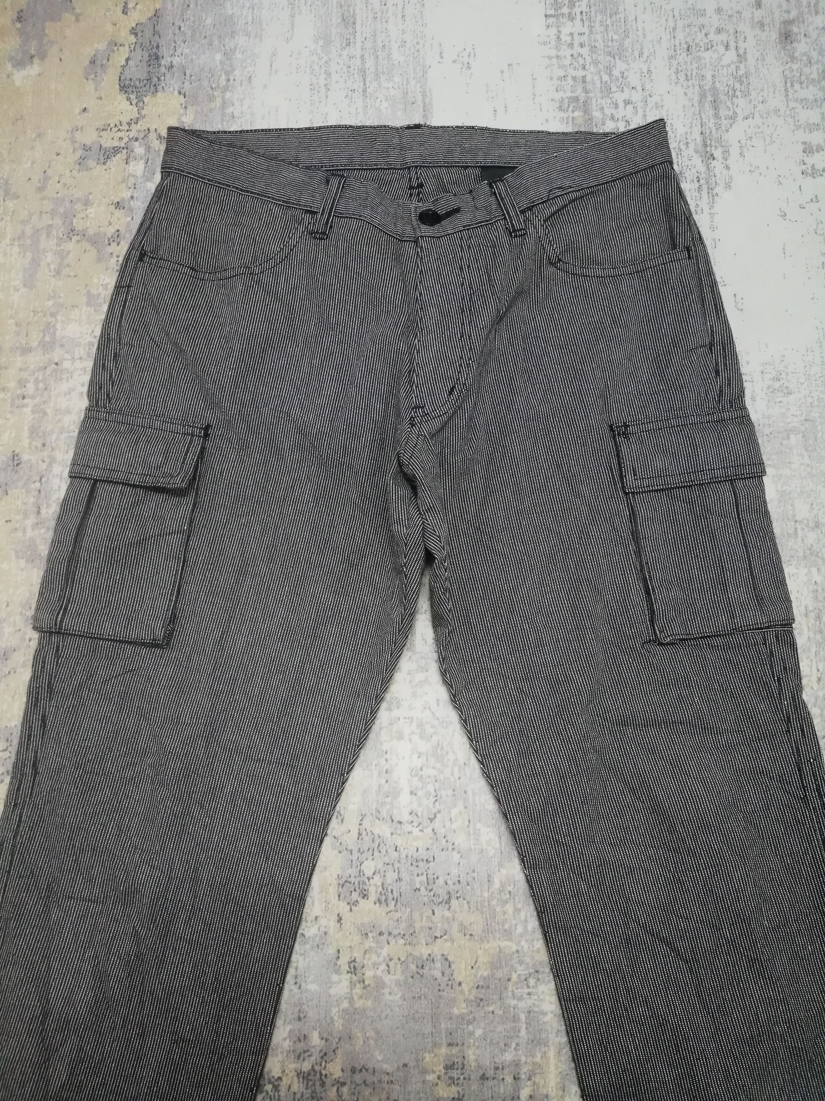 Hysteric Glamour Big Smith Stripe Pattern Avant Garde Cargo Pant 33x30 Size US 33 - 4 Thumbnail