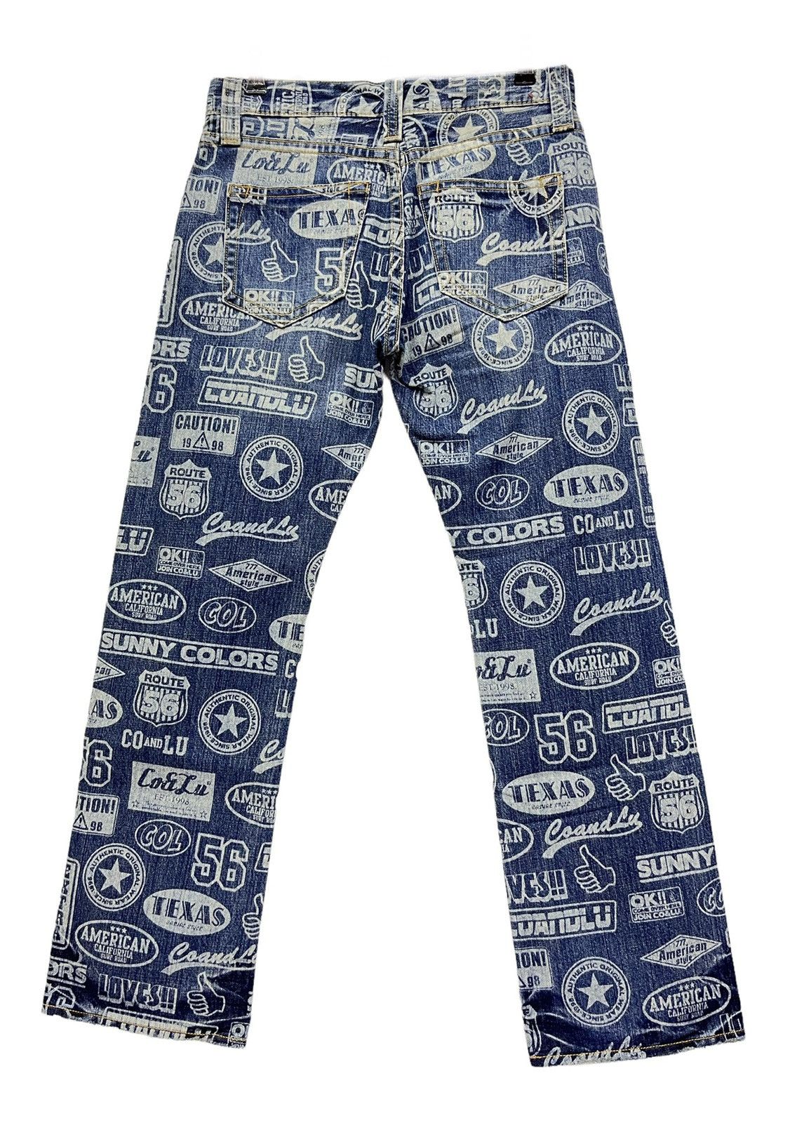 Japanese Brand DOPE! POP ART! CO&LU Printed Denim! Hysteric Glamour Style! Size US 28 / EU 44 - 9 Thumbnail