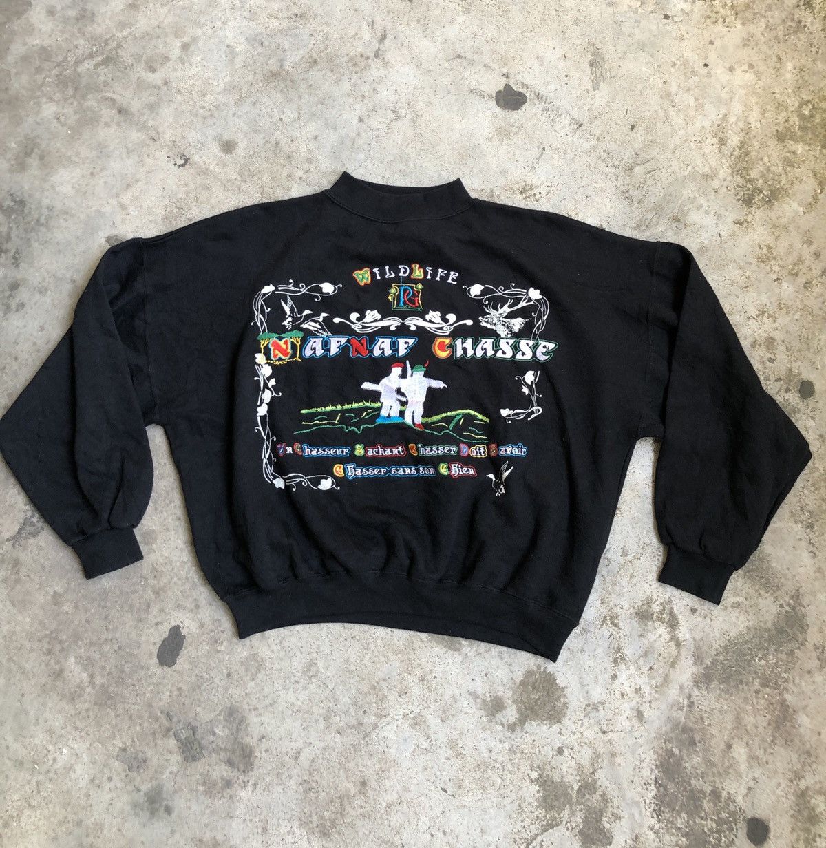Designer × Vintage VINTAGE NAF NAF BOXY CROPPED FIT SWEATSHIRT CREWNECK Size US L / EU 52-54 / 3 - 1 Thumbnail