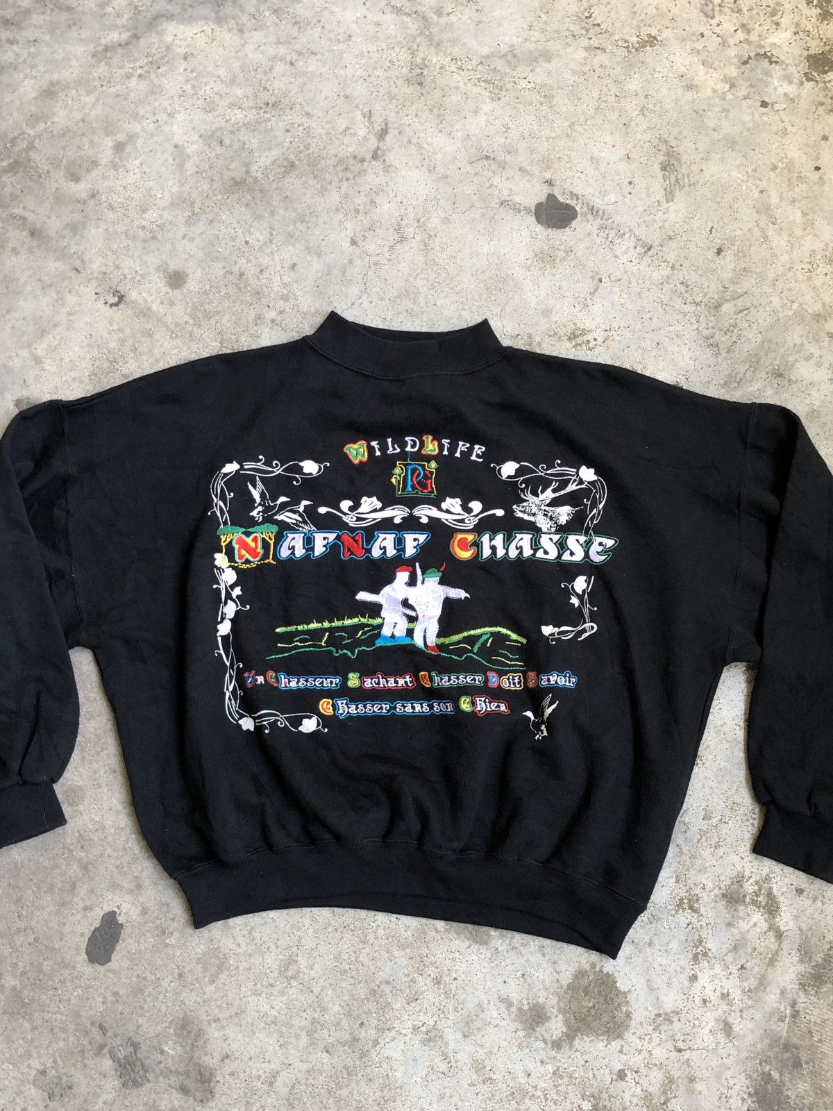 Designer × Vintage VINTAGE NAF NAF BOXY CROPPED FIT SWEATSHIRT CREWNECK Size US L / EU 52-54 / 3 - 2 Thumbnail