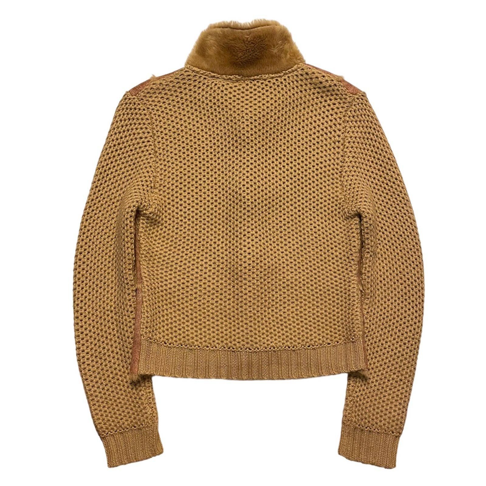 Vintage Vintage Y2K grunge faux shearling knit sweater jacket Size L Size L / US 10 / IT 46 - 6 Thumbnail