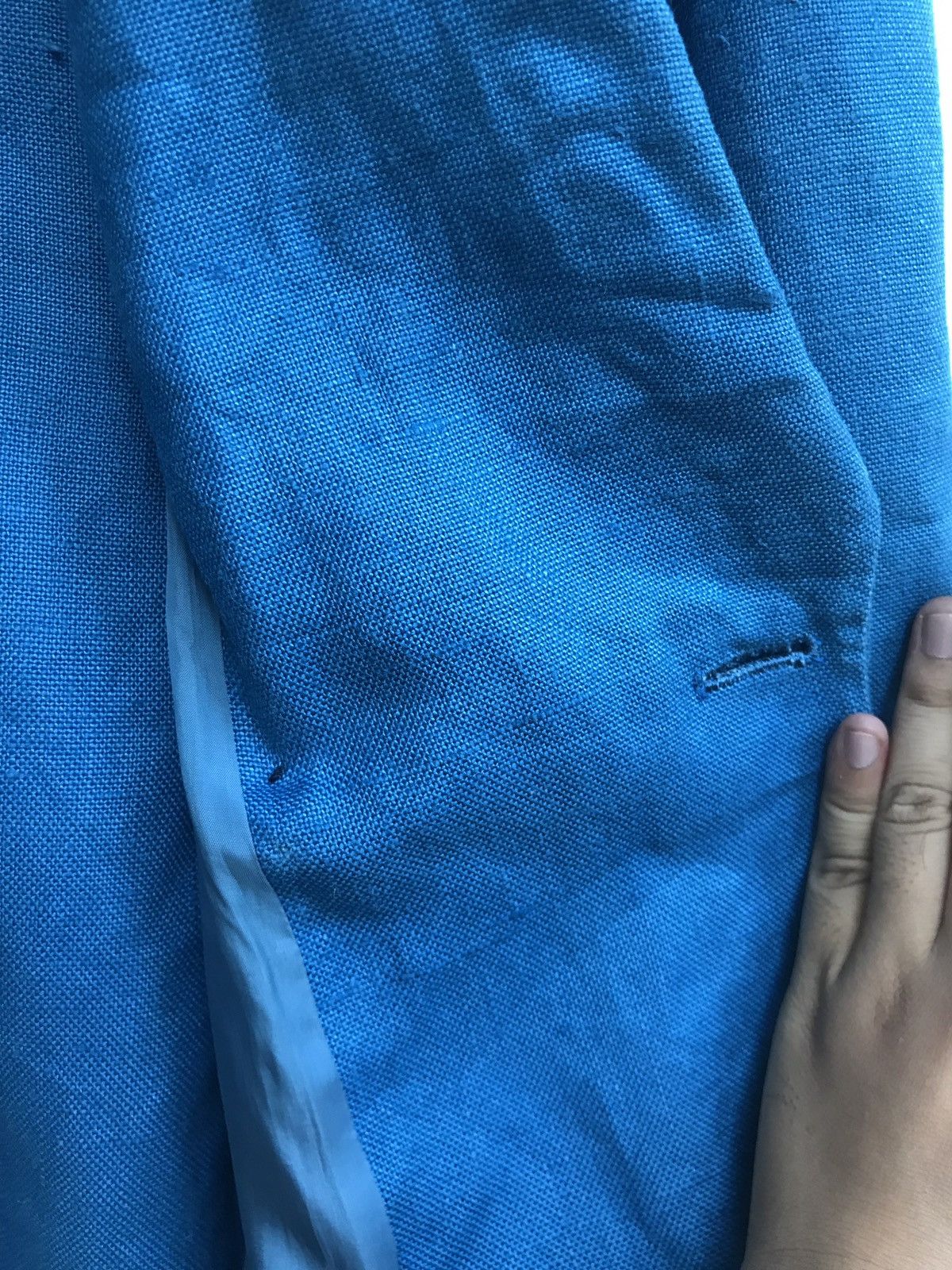 Comme des Garcons Vintage 80s Comme des Garçons Linen Double Breasted Coat Size US S / EU 44-46 / 1 - 11 Thumbnail